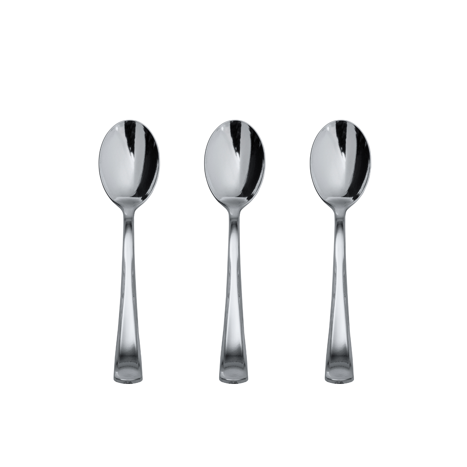 Exquisite Silver Plastic Tea Spoons | 480 Count