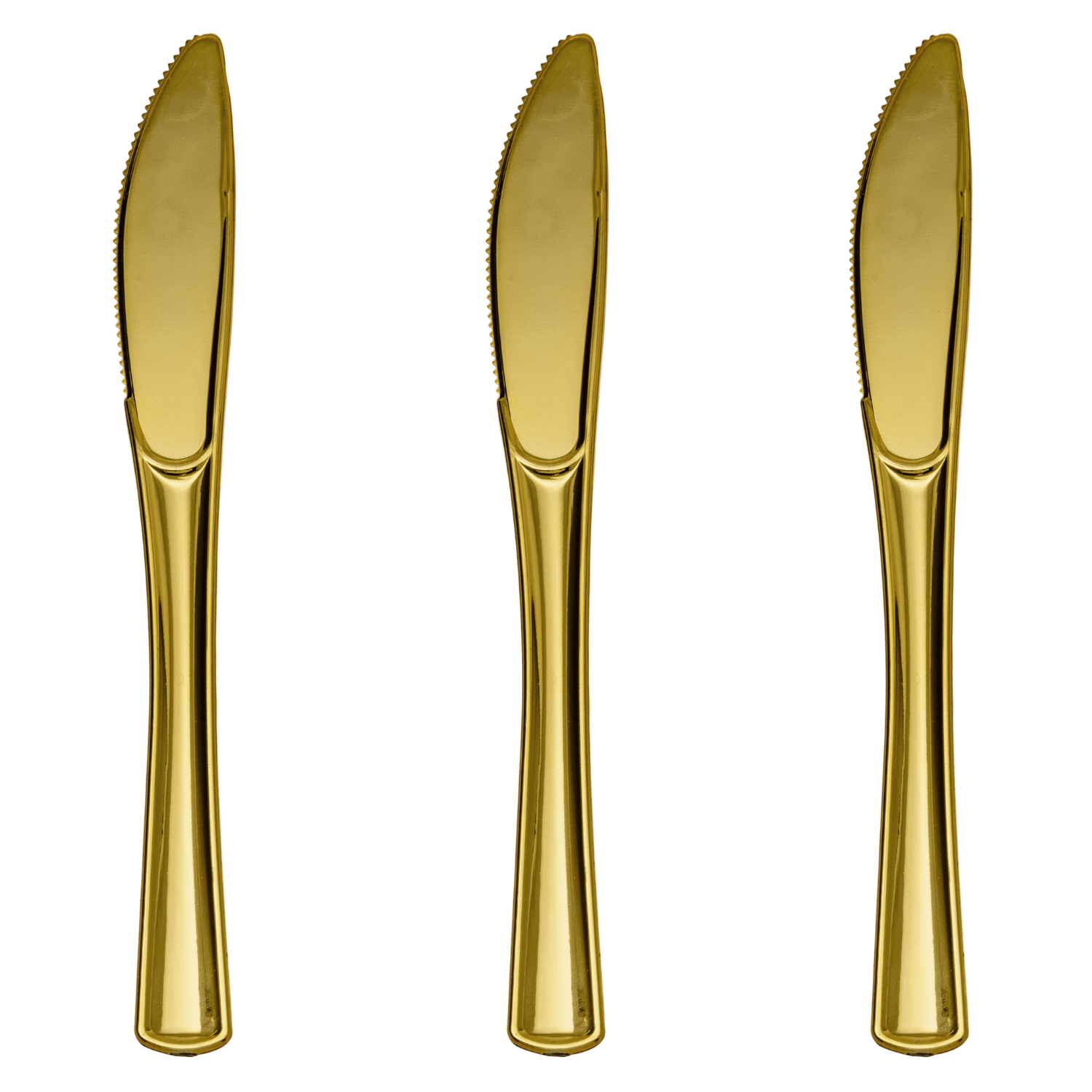 Exquisite Gold Plastic Knives | 480 Count