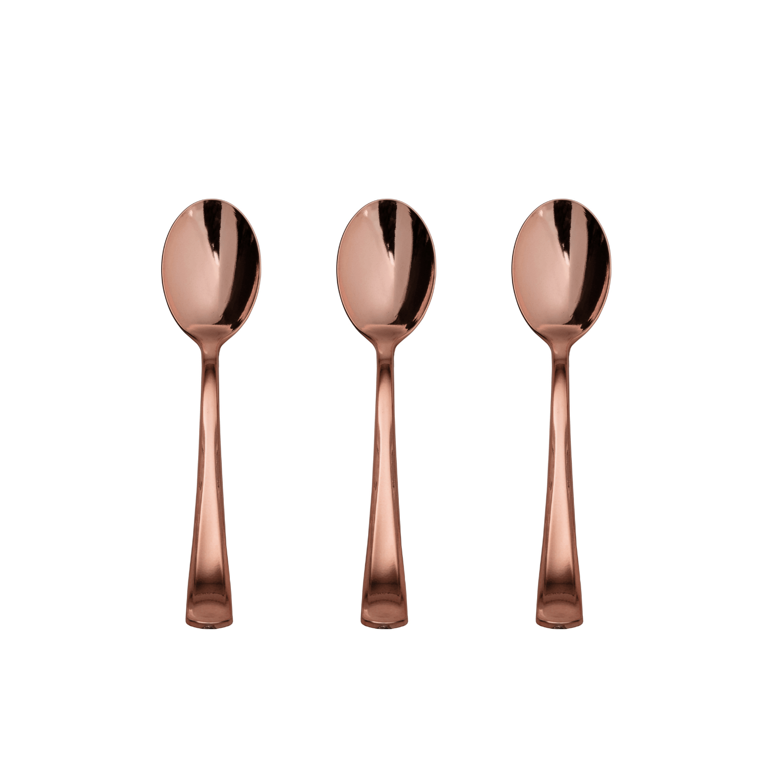 Exquisite Rose Gold Plastic Tea Spoons | 480 Count