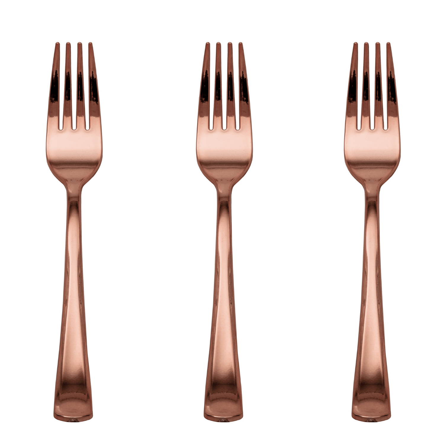 Exquisite Rose Gold Plastic Forks | 480 Count