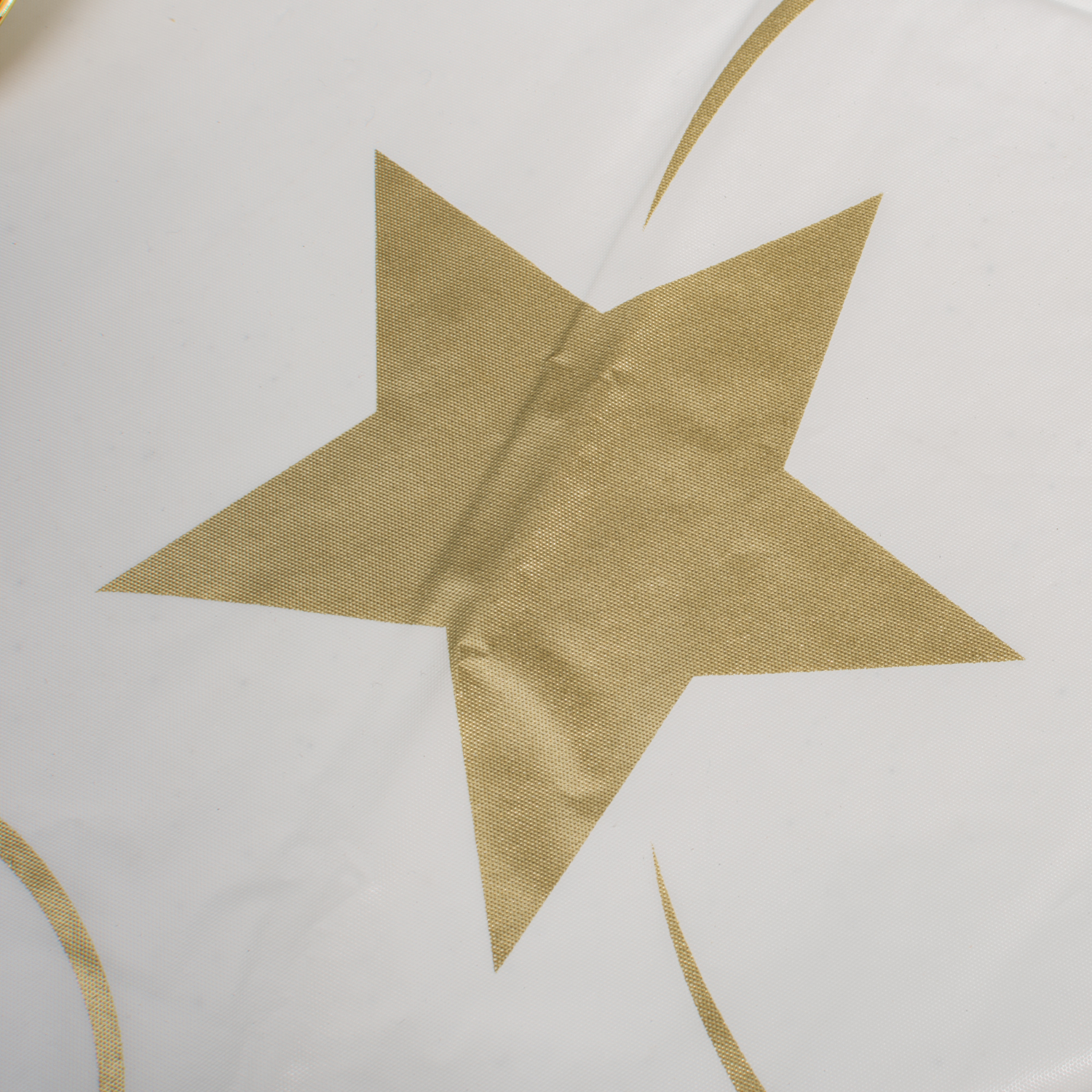 Gold Stars Printed Plastic Tablecloth | 48 Count