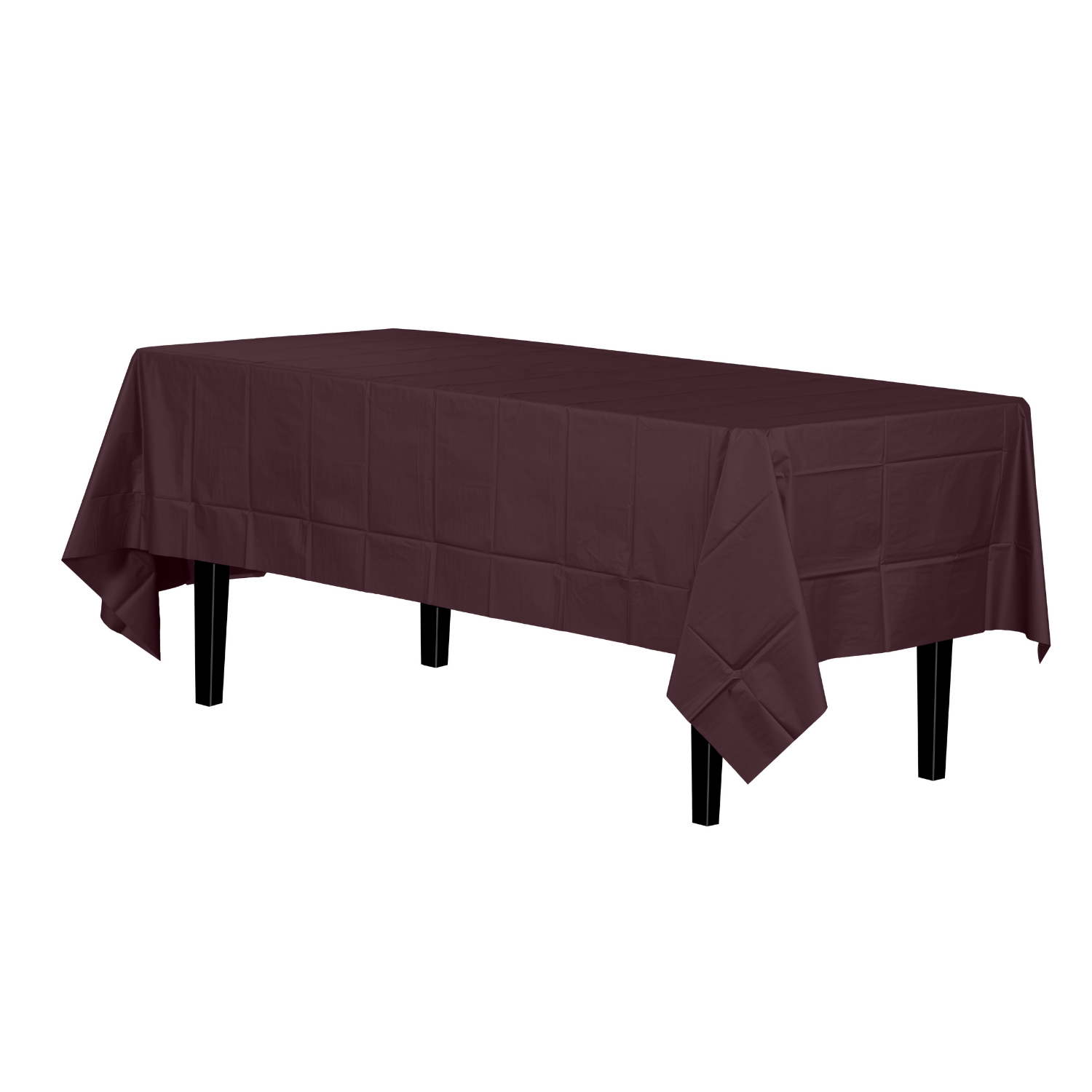 Premium Brown Plastic Tablecloth | 96 Count