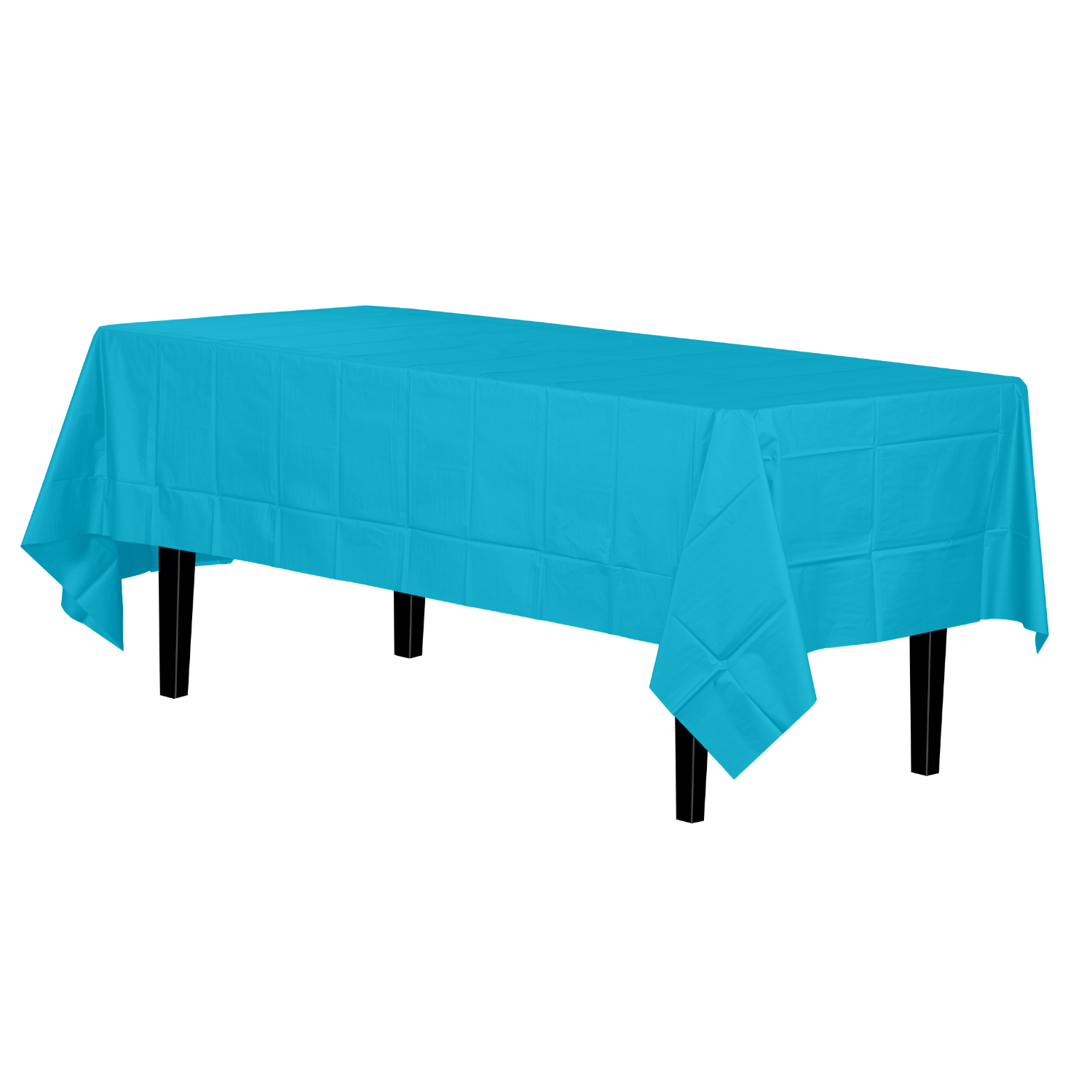40 In. X 300 Ft. Premium Turquoise Plastic Table Roll | 4 Pack