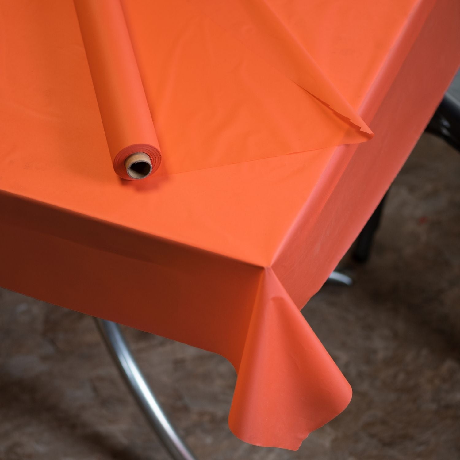 40 In. X 300 Ft. Premium Orange Plastic Table Roll | 4 Pack