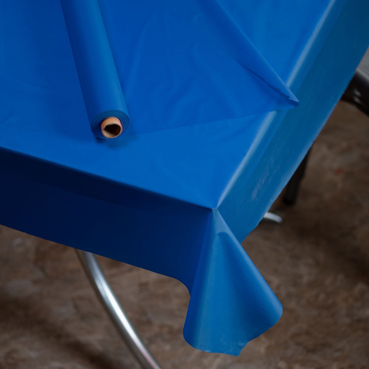 40 In. X 100 Ft. Premium Dark Blue Plastic Table Roll | 6 Pack