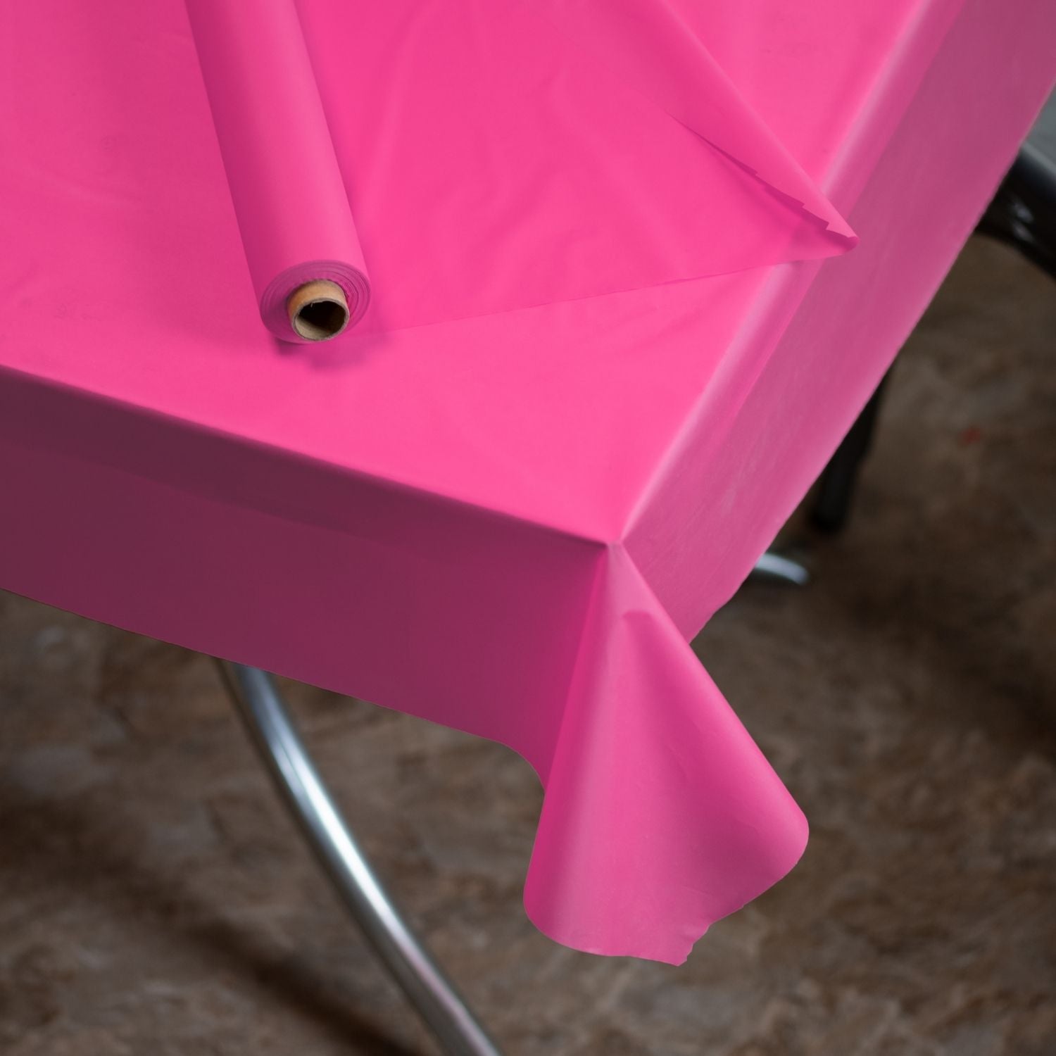 40 In. X 300 Ft. Premium Cerise Plastic Table Roll | 4 Pack