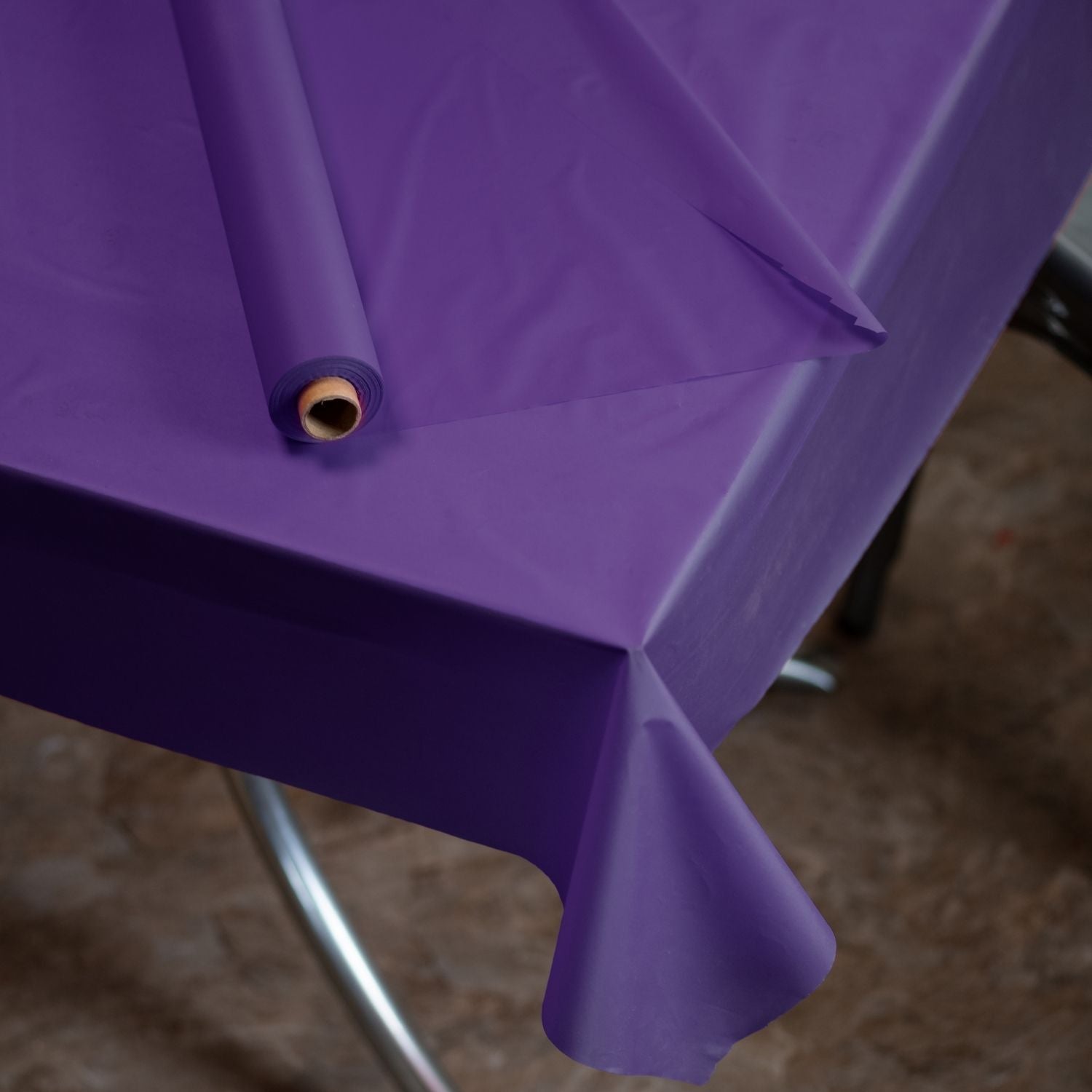 40 In. X 300 Ft. Premium Purple Plastic Table Roll | 4 Pack