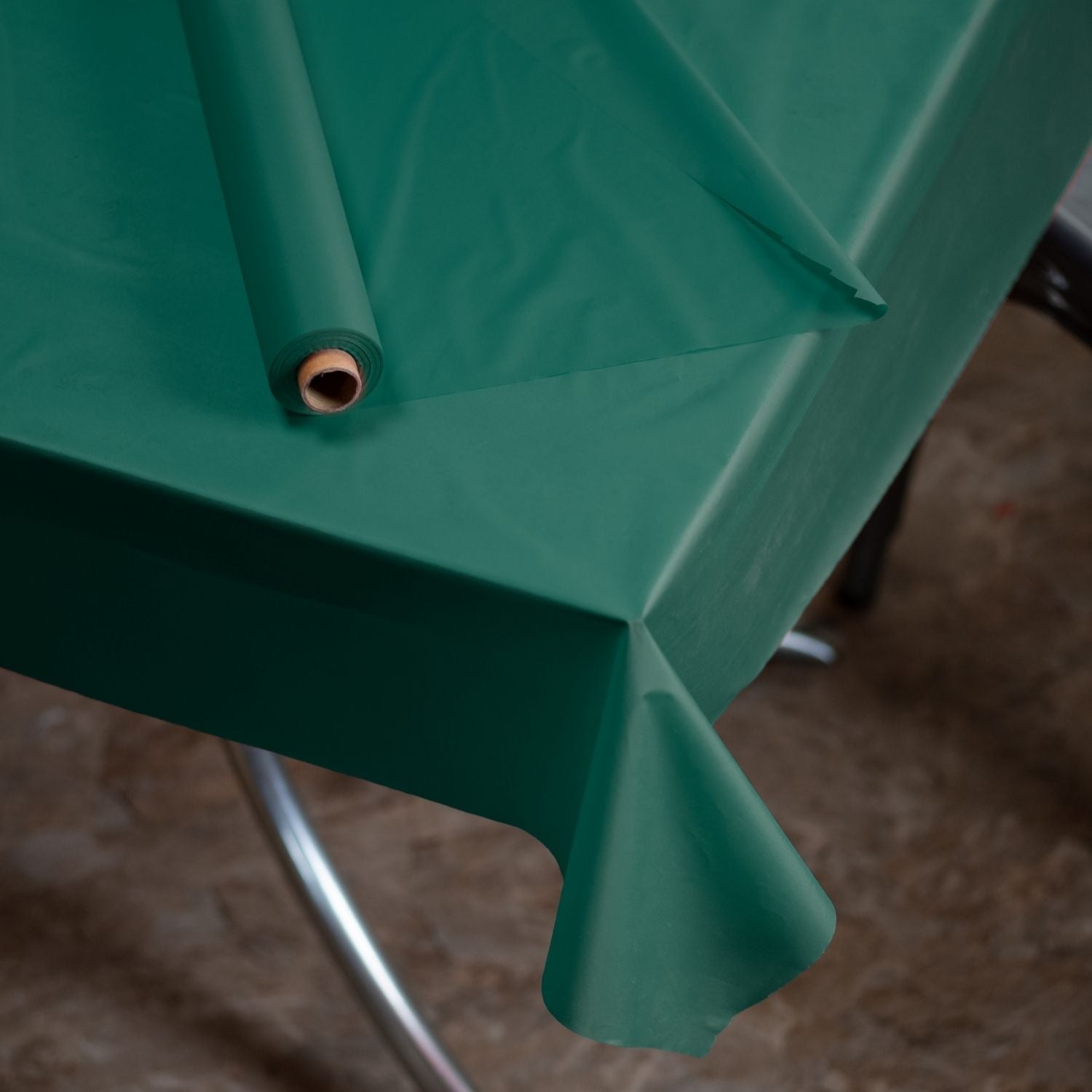 40 In. X 300 Ft. Premium Dark Green Plastic Table Roll | 4 Pack