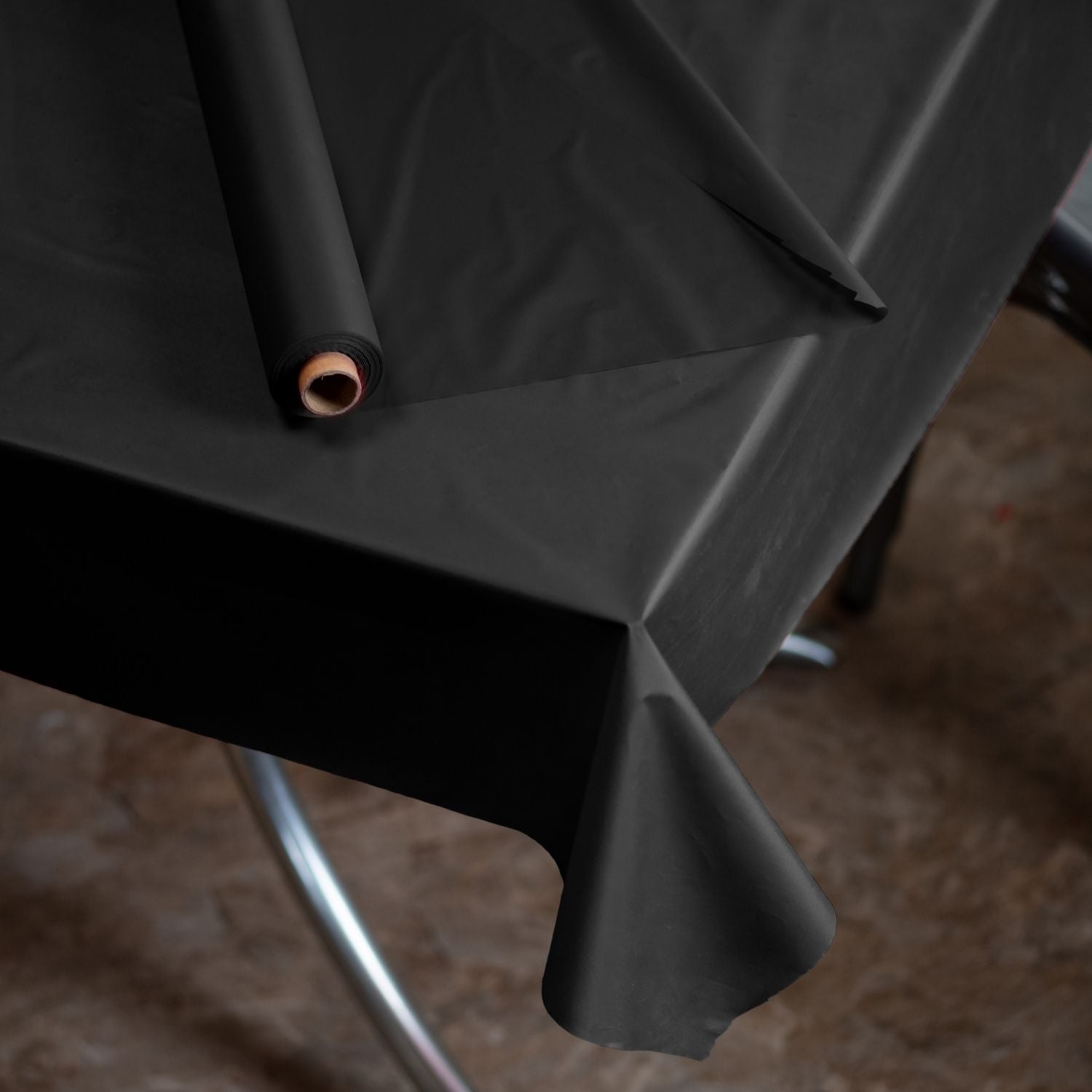 40 In. X 100 Ft. Premium Black Plastic Table Roll | 6 Pack