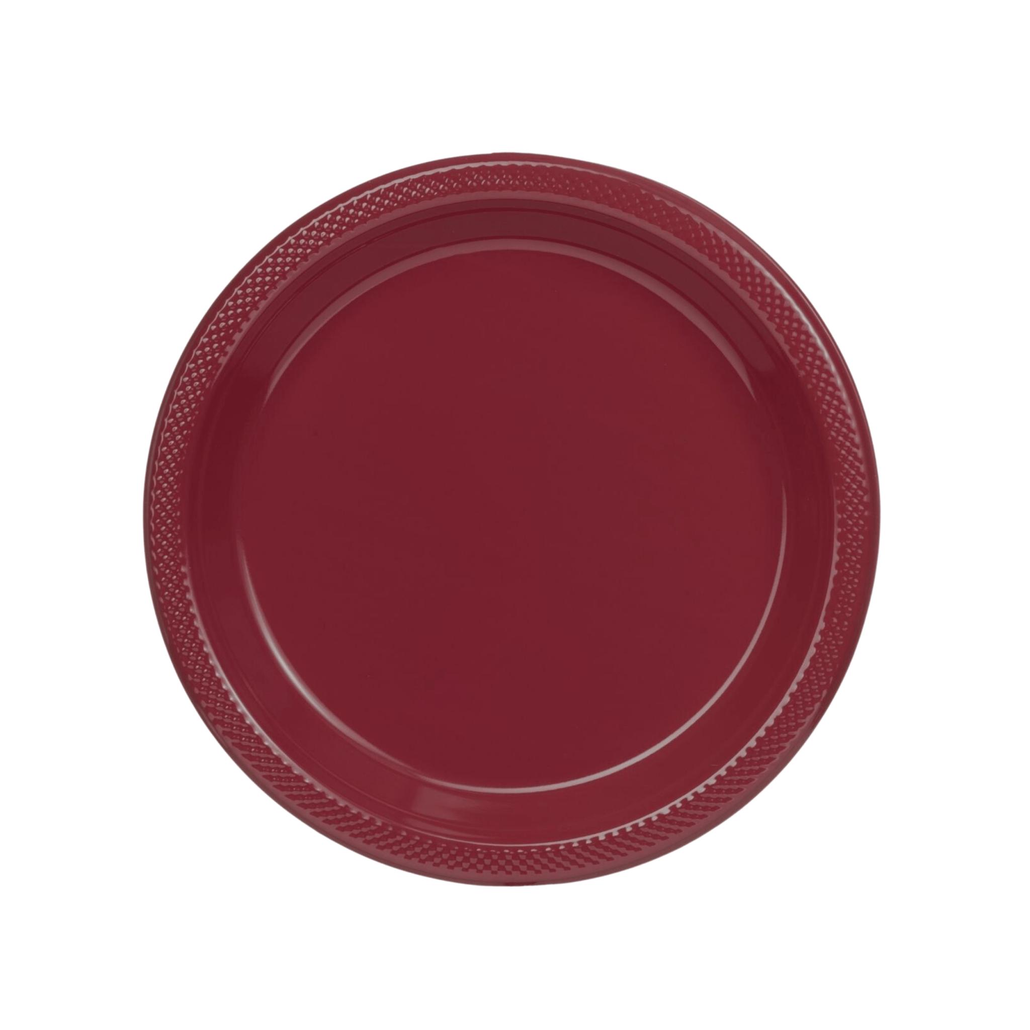 7" | Burgundy Plastic Plates | 600 Count