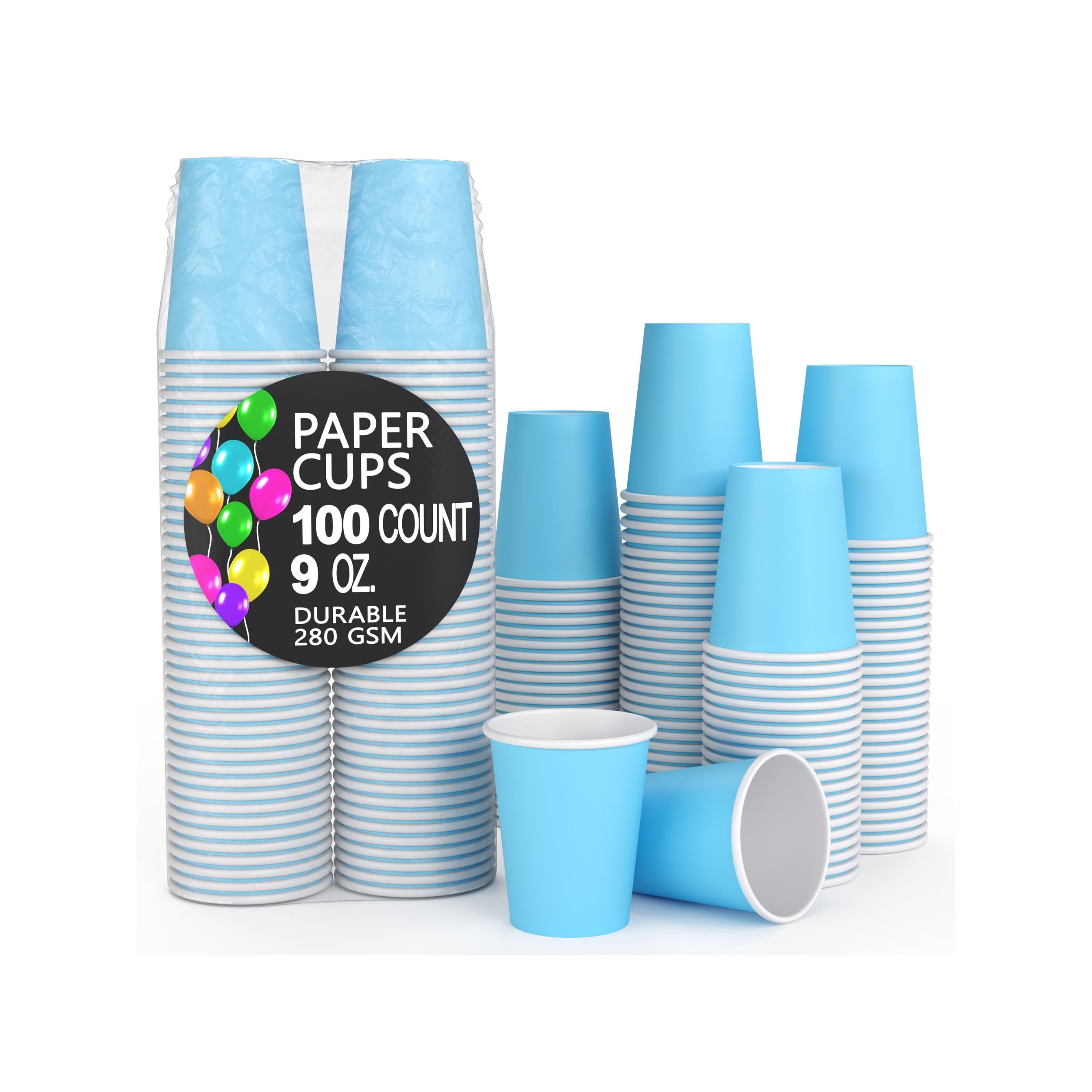 9 Oz. Light Blue Paper Cups | 500 Count