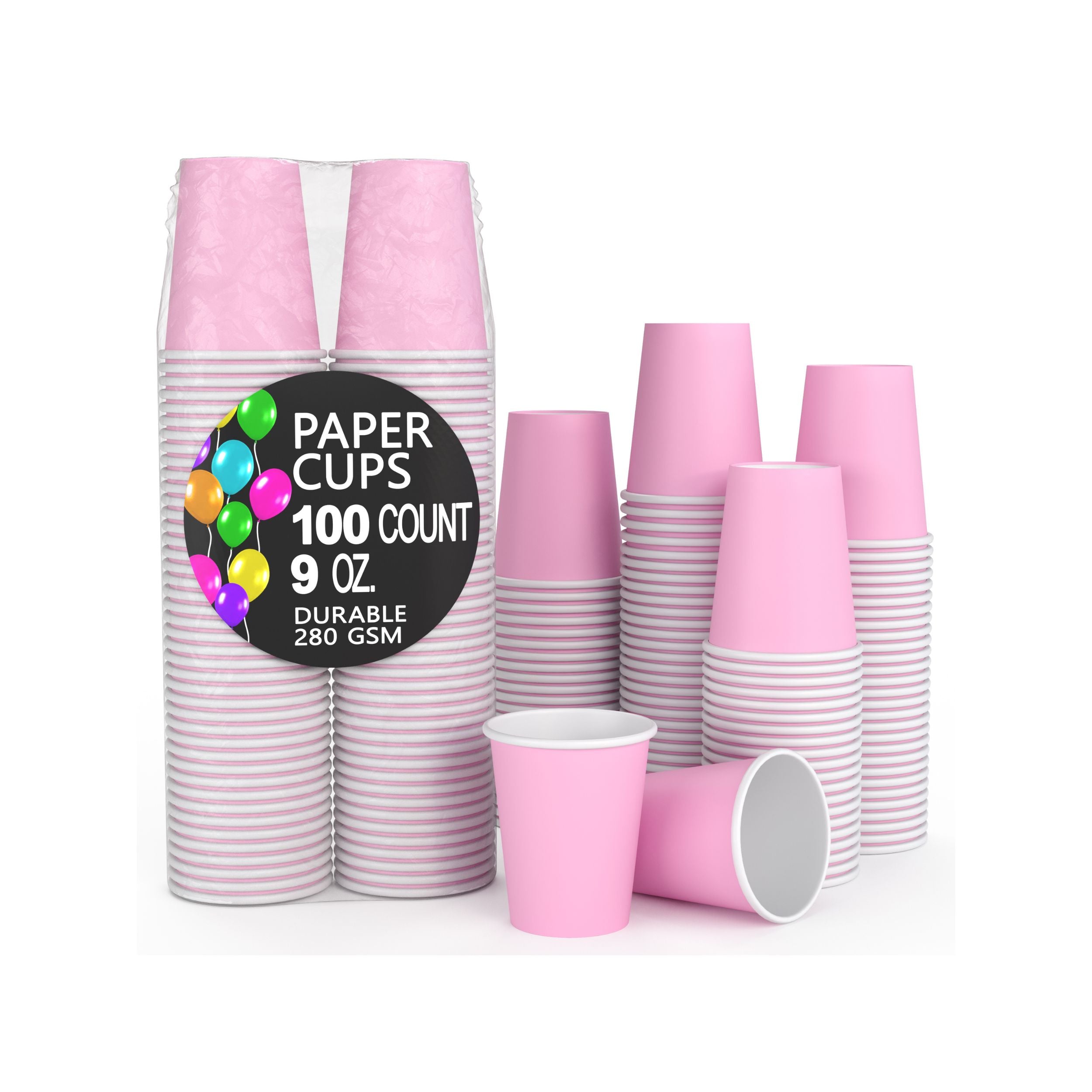 9 Oz. Pink Paper Cups | 500 Count