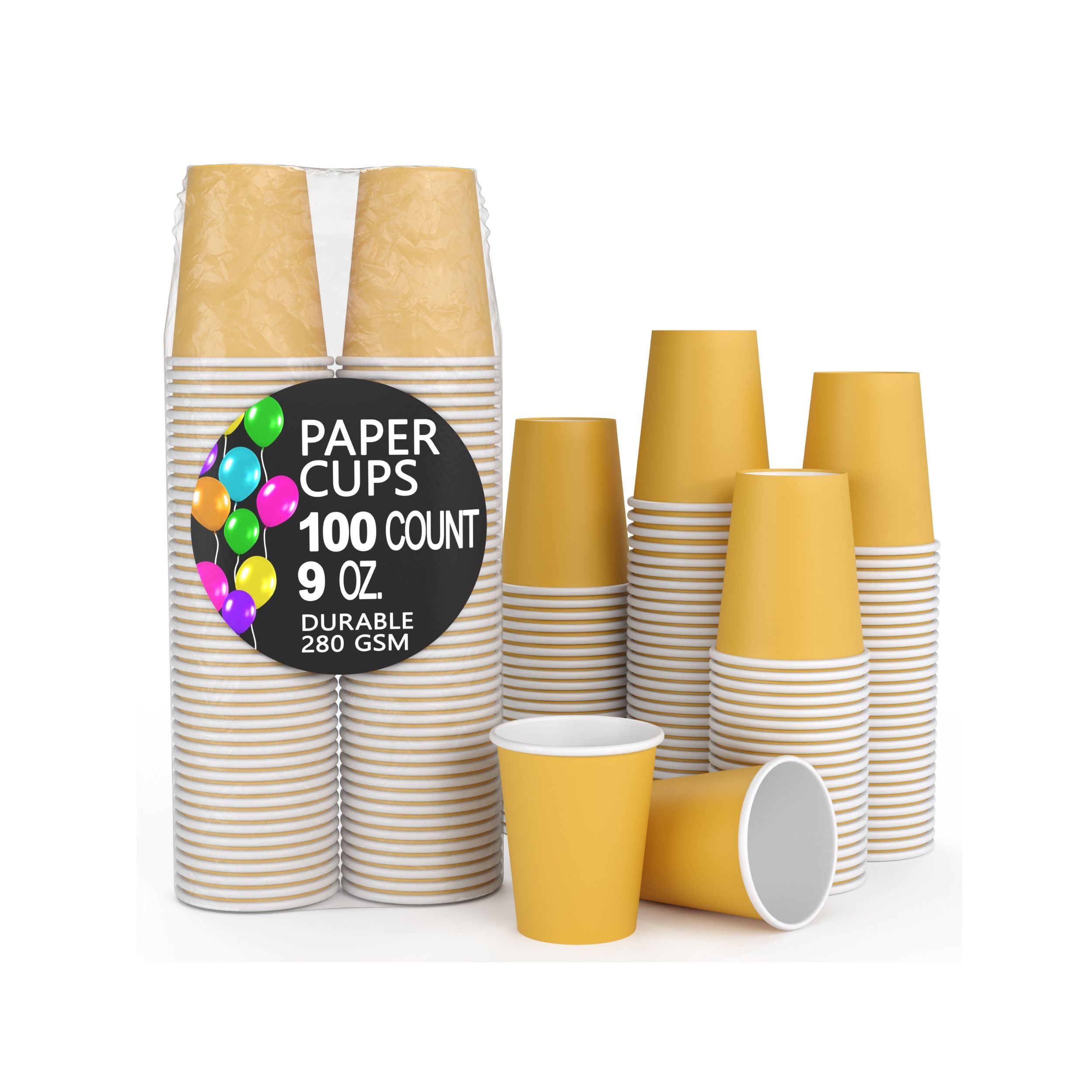 9 Oz. Yellow Paper Cups | 500 Count