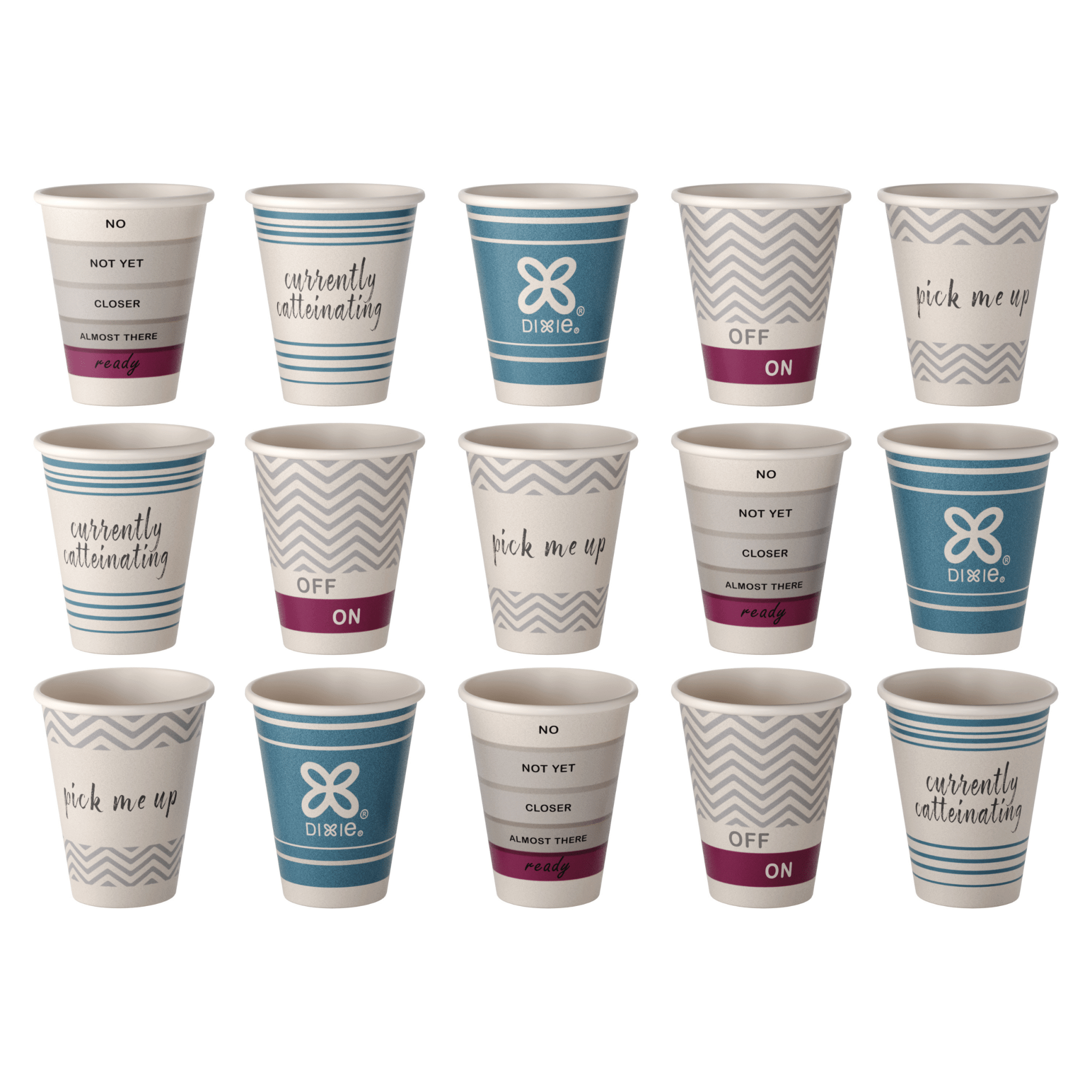 12 Oz. Dixie To Go Multi Color Insulated Hot Cups | 500 Count