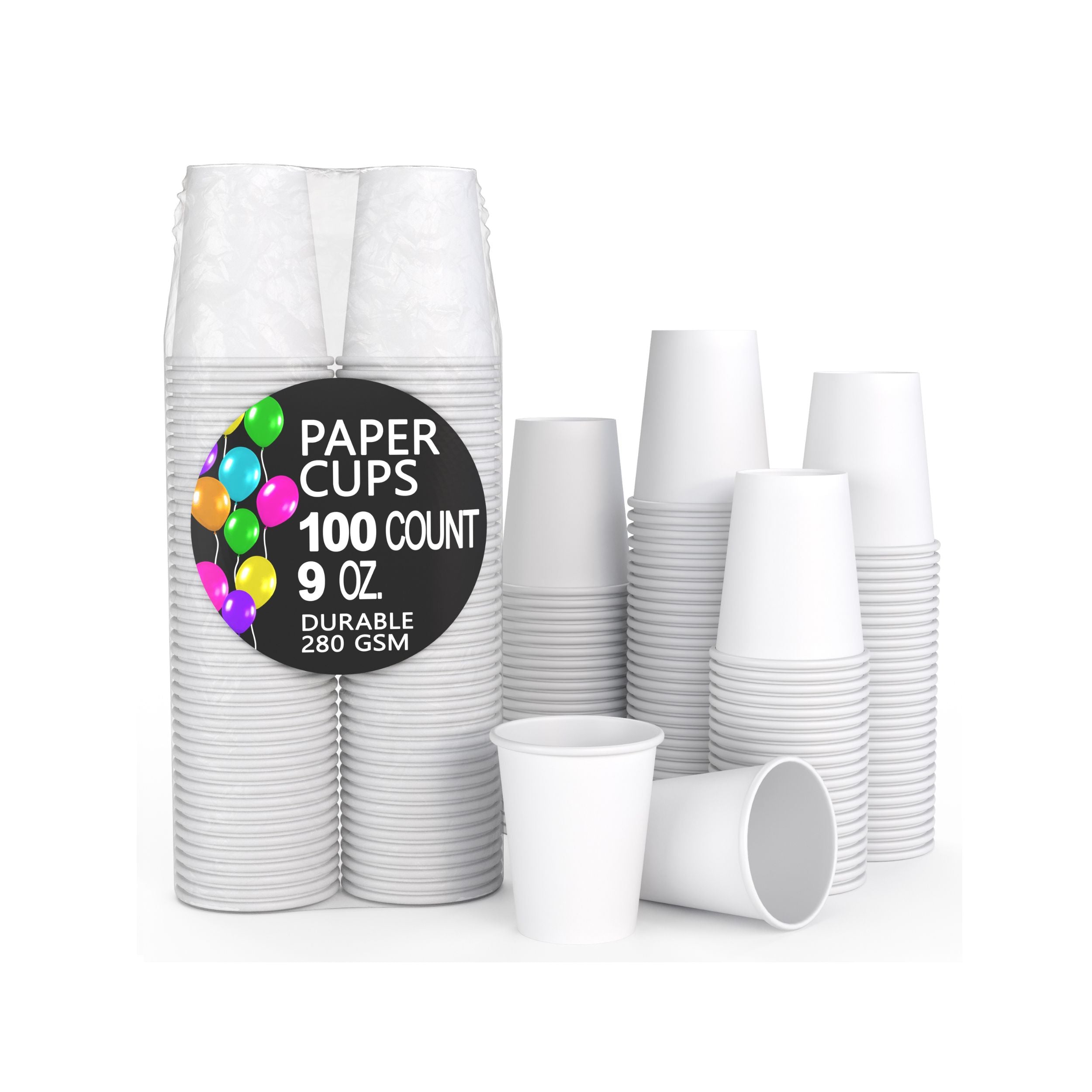 9 Oz. White Paper Cups | 500 Count