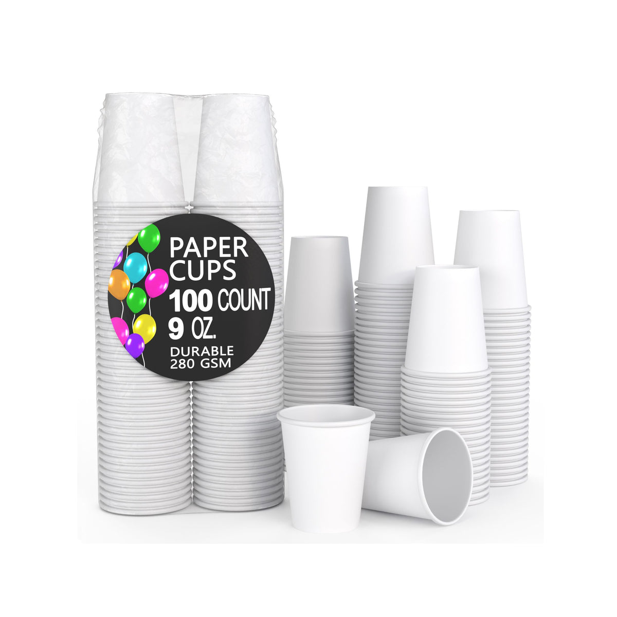 9 Oz. White Paper Cups | 500 Count – Shluchim Supplies