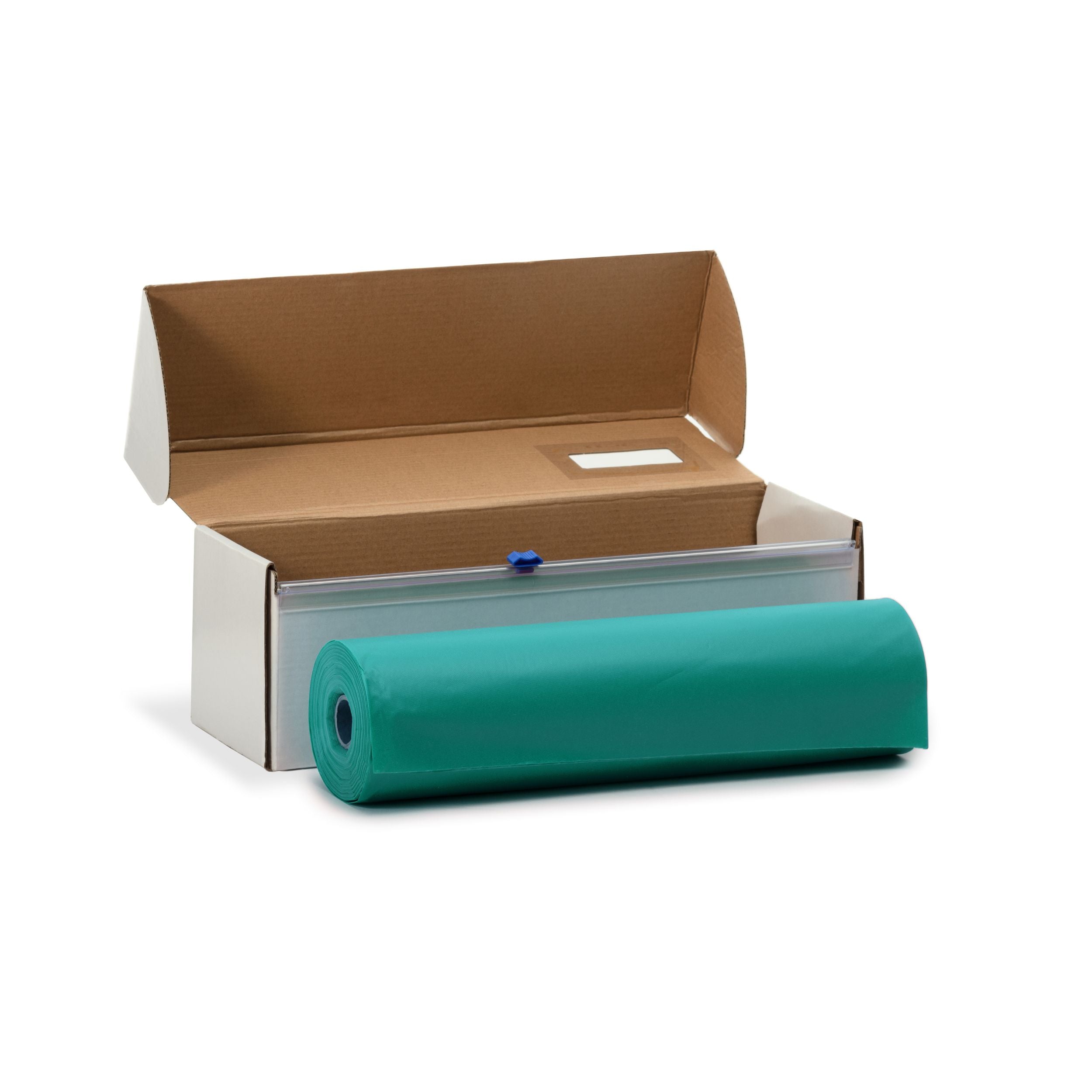 54 In. X 100 Ft. Select A Size Teal Plastic Table Rolls | 6 Rolls