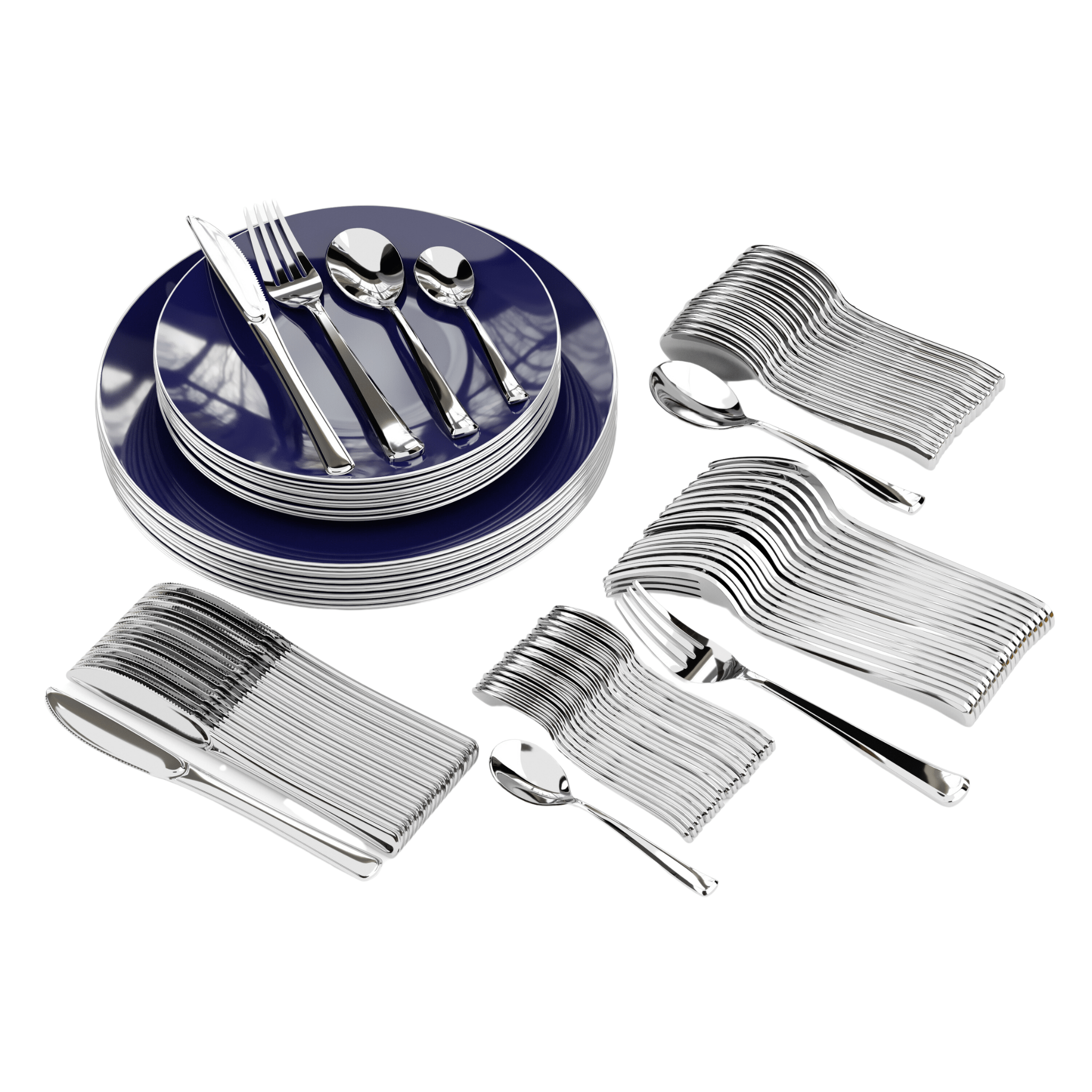 140 Piece Navy Classic Combo Set | Serves 20 Guests