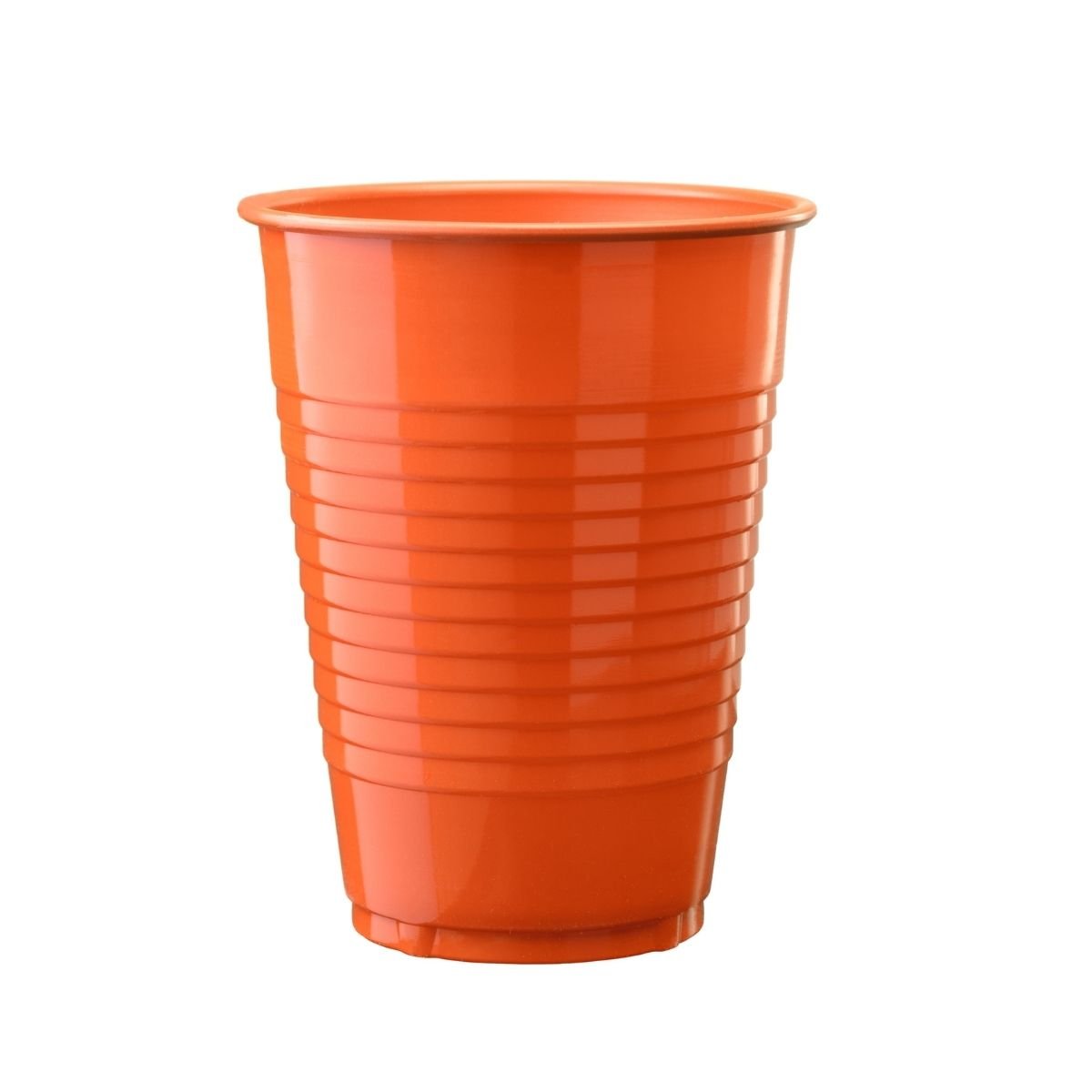 12 Oz. | Orange Plastic Cups | 600 Count