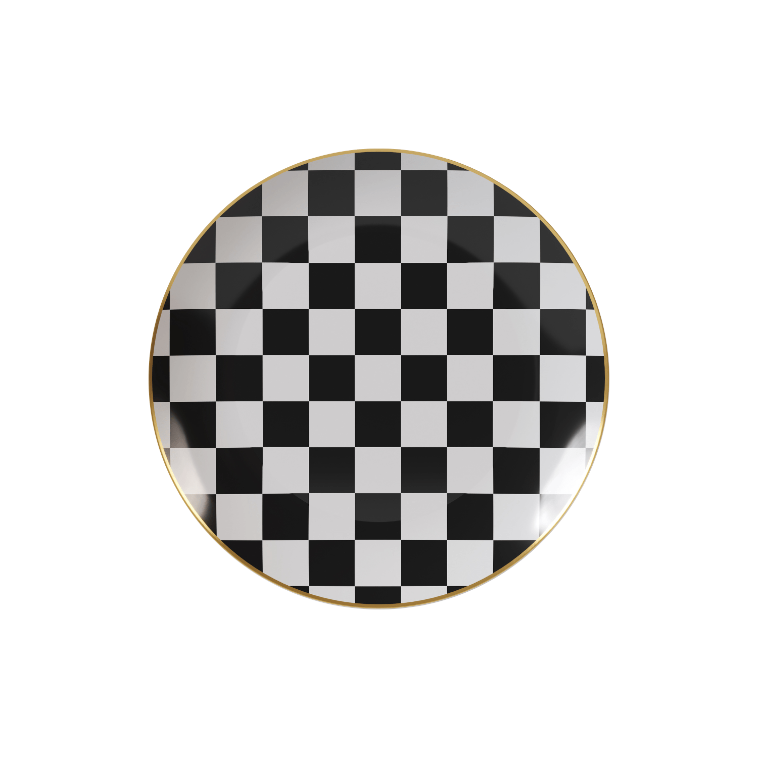 8" Checkerboard Design Plastic Plates (120 Count)