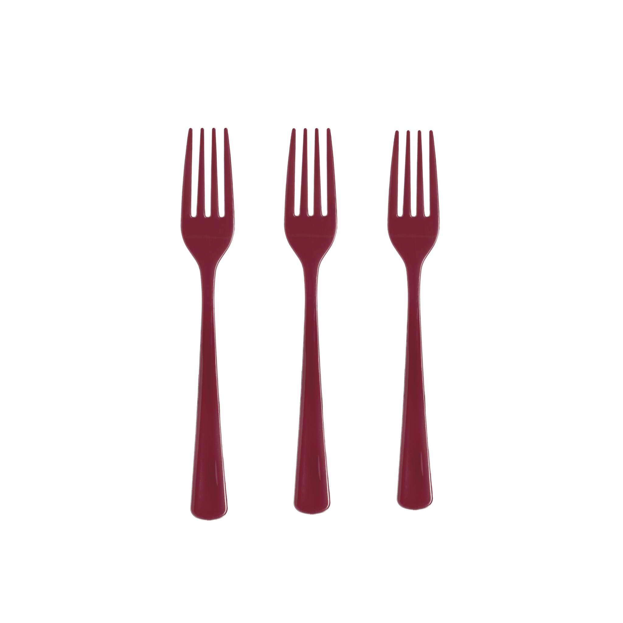 Heavy Duty Burgundy Plastic Forks | 1200 Count