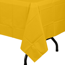 Yellow Plastic Tablecloth | 48 Count
