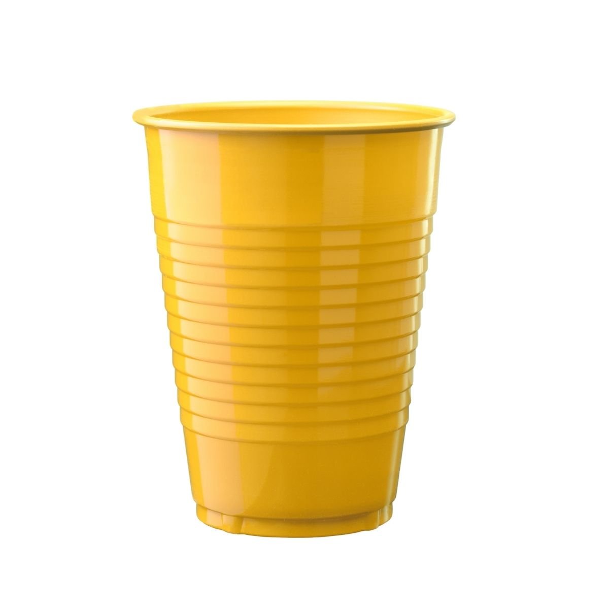 12 Oz. | Yellow Plastic Cups | 600 Count