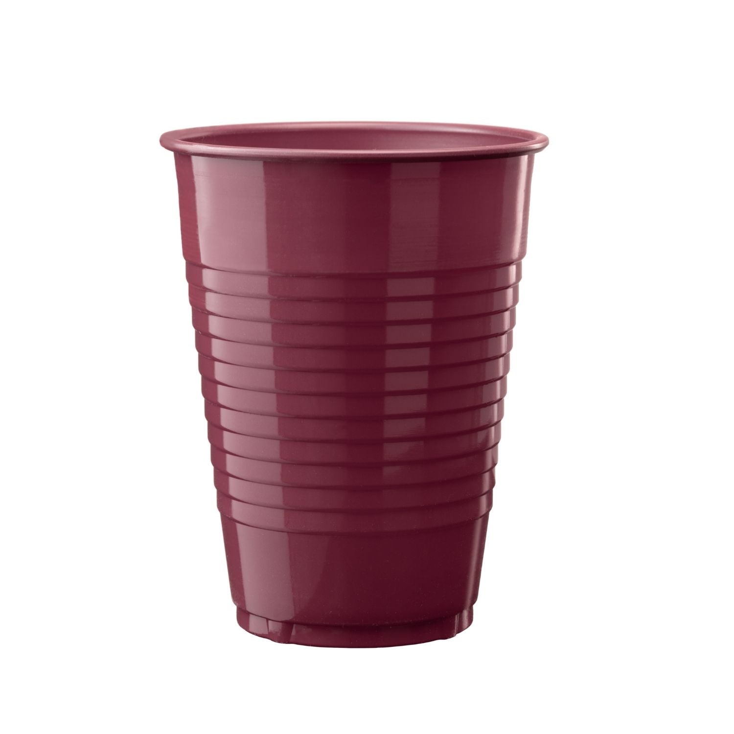 12 Oz. | Burgundy Plastic Cups | 600 Count