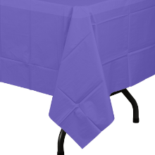 Premium Purple Plastic Tablecloth | 96 Count