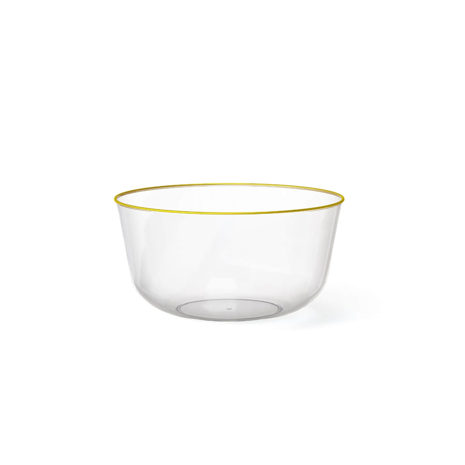 16 Oz. Clear/Gold Rim Trendable Bowls | 120 Count