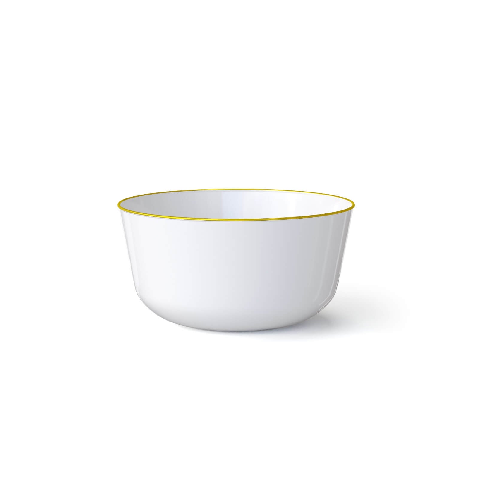 16 Oz. White/Gold Rim Trendable Bowls | 120 Count