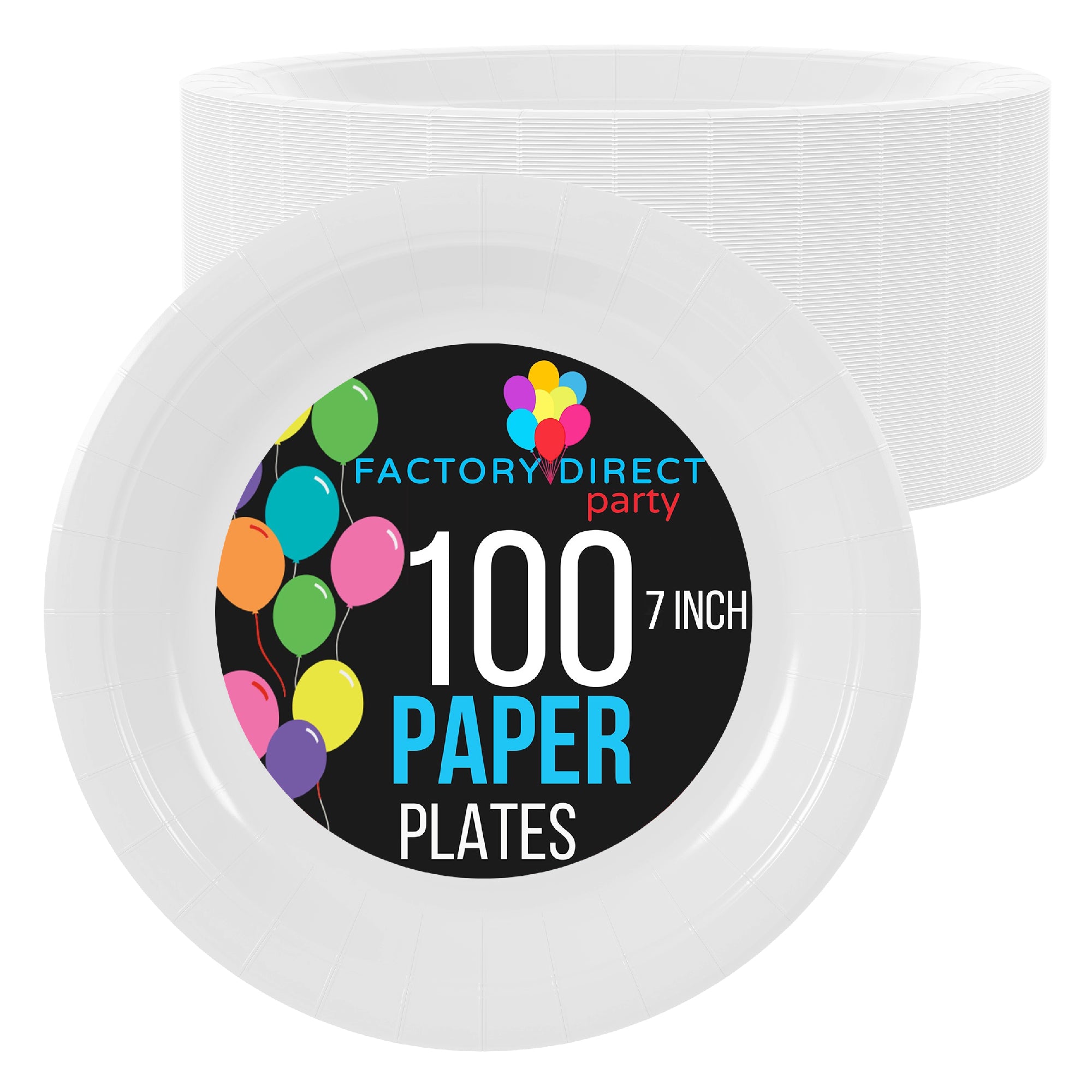 7 In. White Paper Plates - 500 Ct.