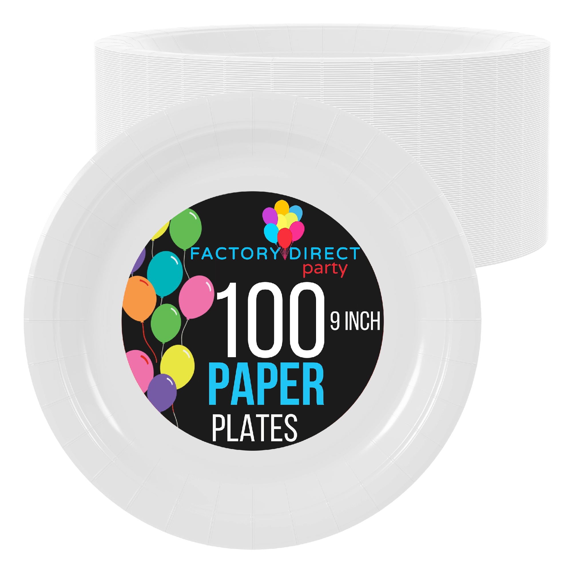9 In. White Paper Plates - 500 Ct.