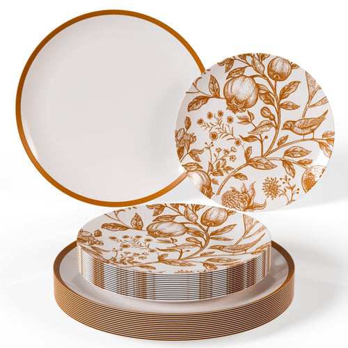 Pomegranate Essentials Set | Dinner & Salad Plates | Serves 120