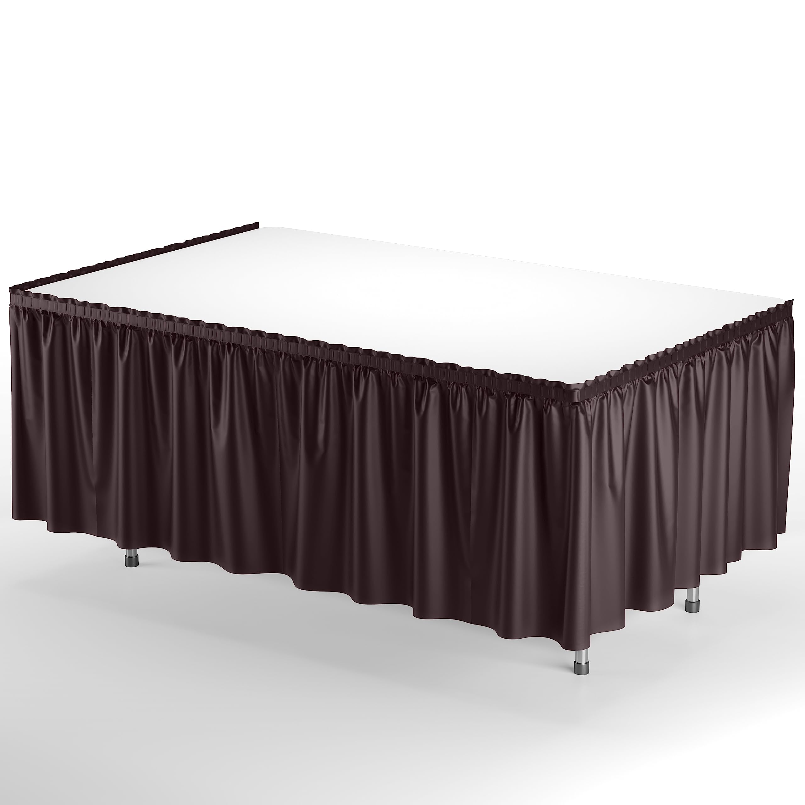 14' x 29in. Table Skirt  Brown - 48 ct.