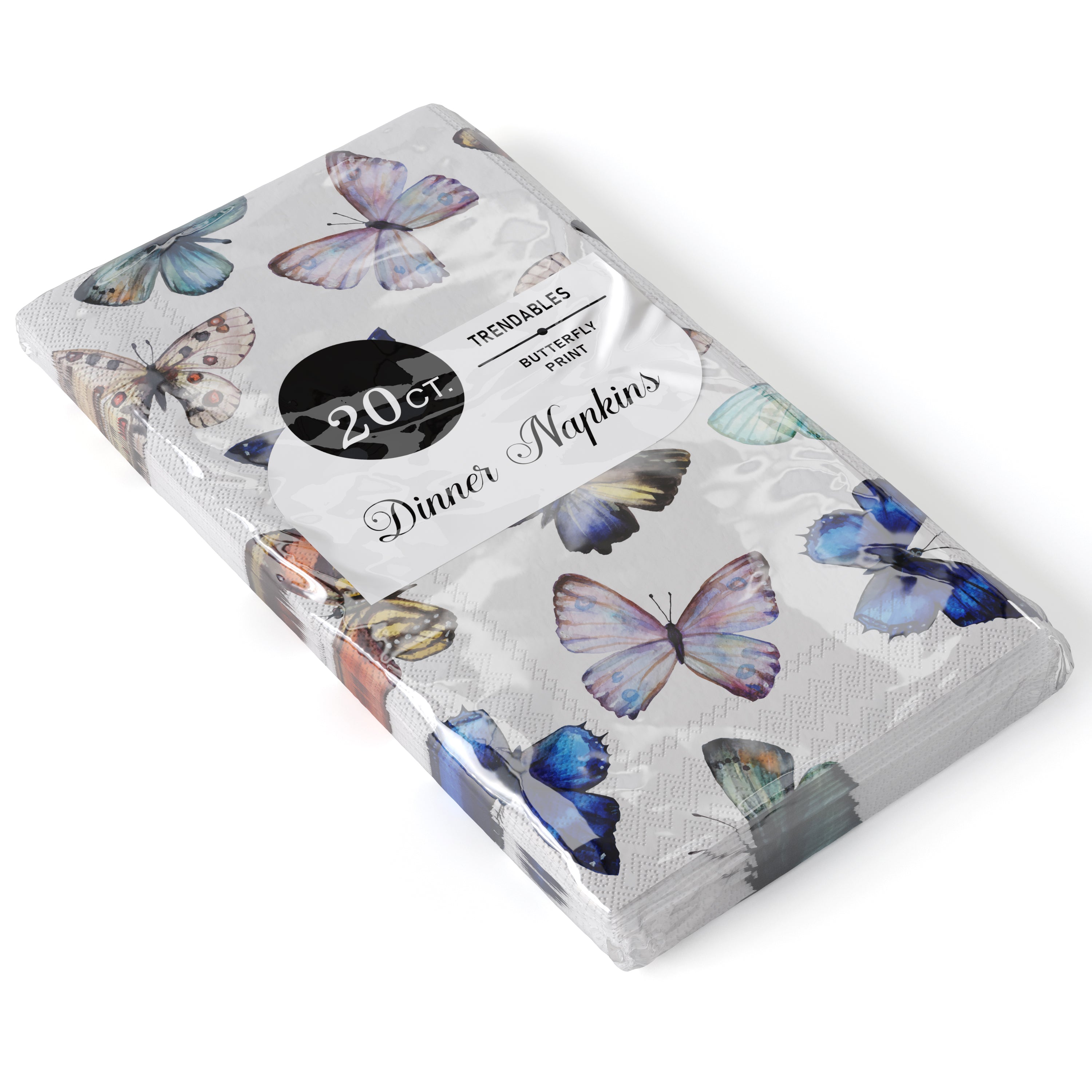 Butterfly Print Dinner Napkins | 120 Count
