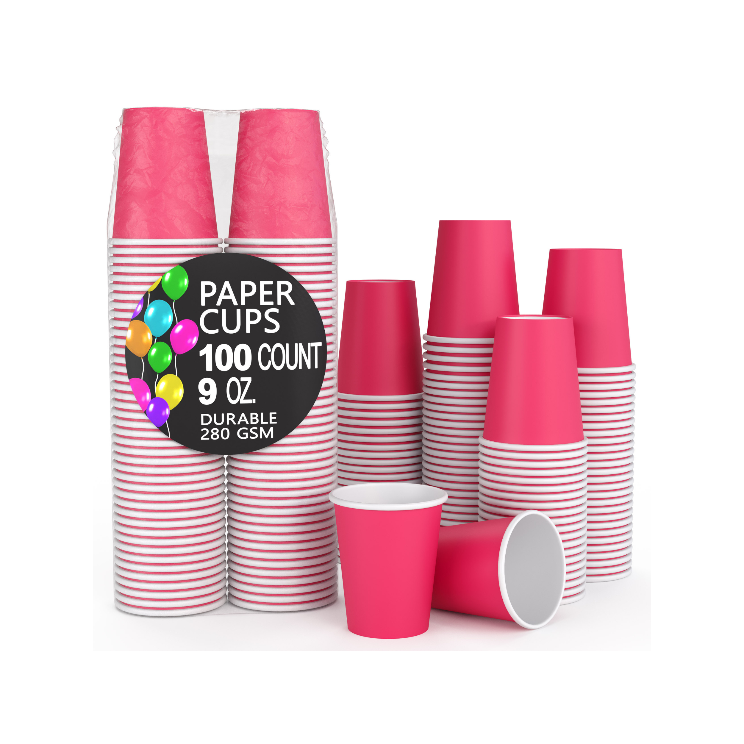 9 Oz. Cerise Paper Cups | 500 Count