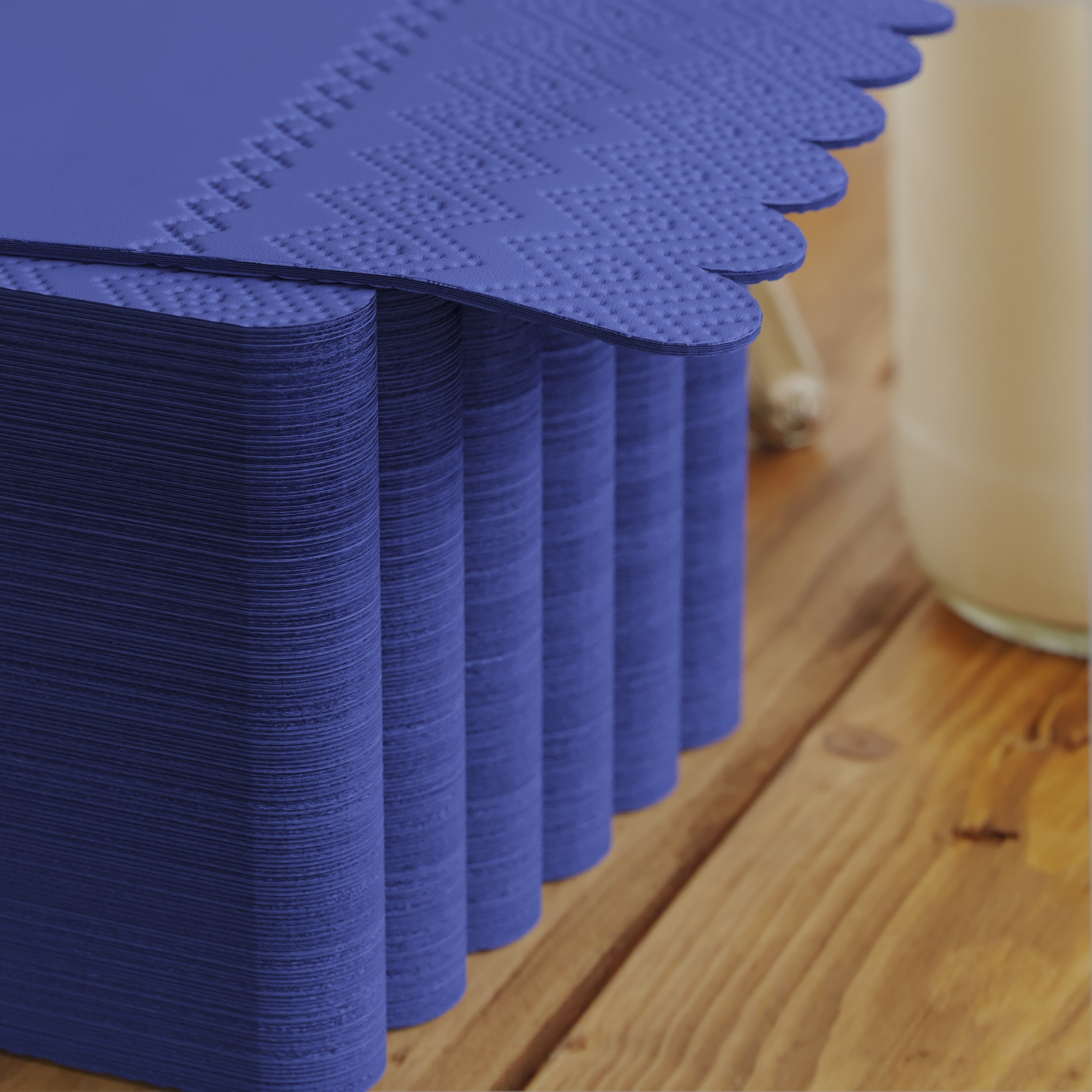 3 Ply Periwinkle Scalloped Dinner Napkins | 800 Count