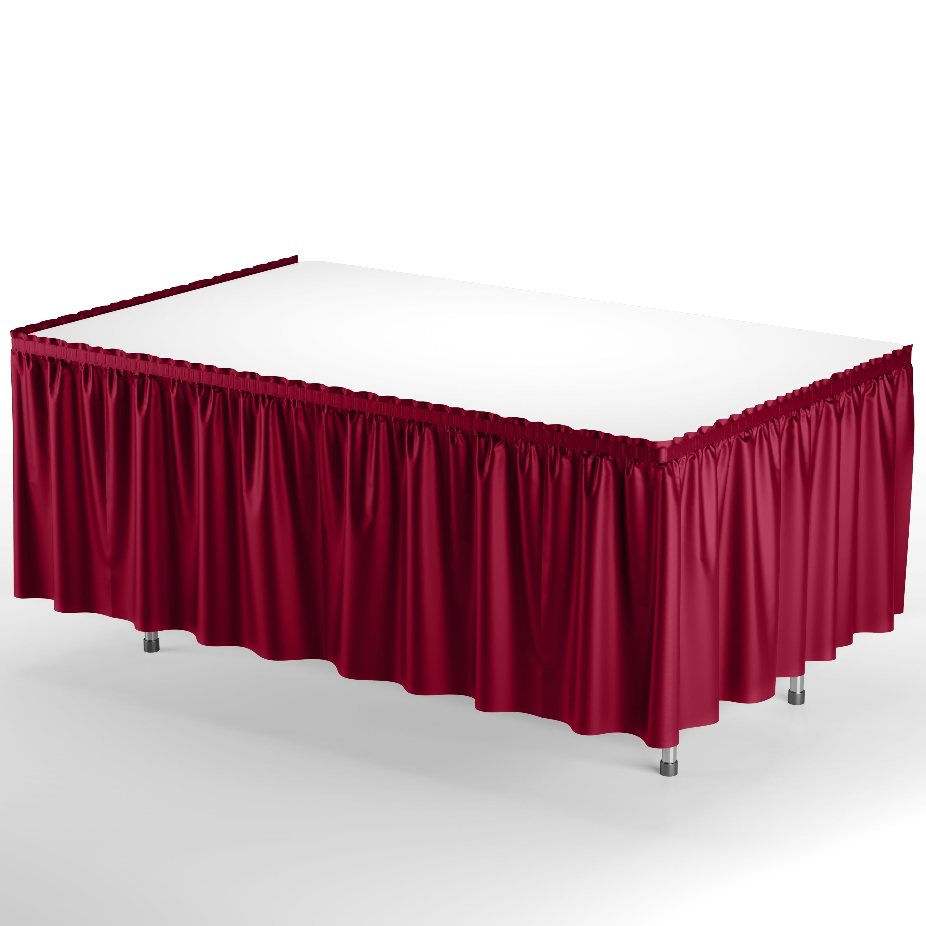 14' x 29in. Table Skirt  Burgundy - 48 ct.