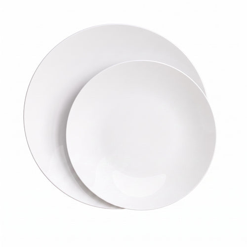 Trend White Essentials Set | Dinner & Salad Plates | Serves 120