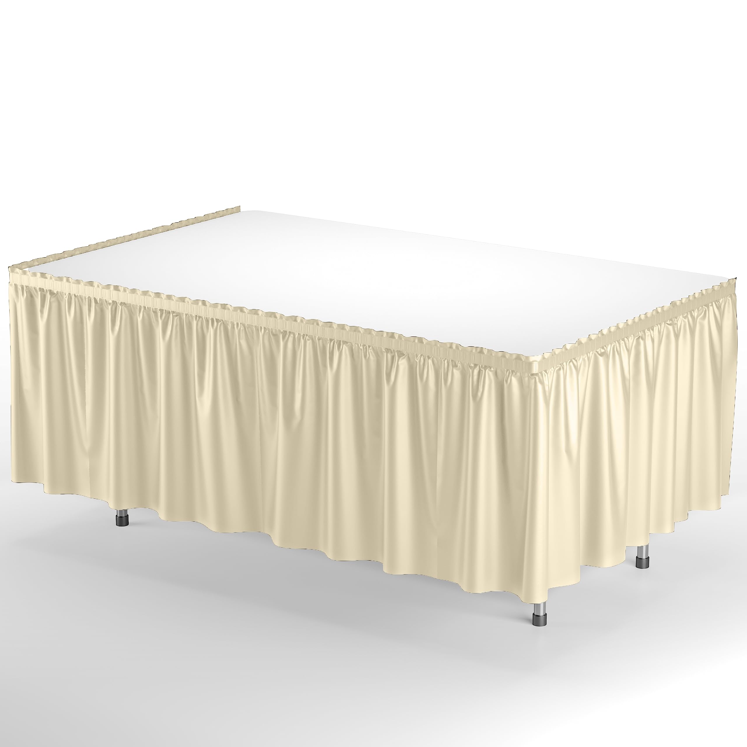 14' x 29in. Table Skirt  Ivory - 48 ct.