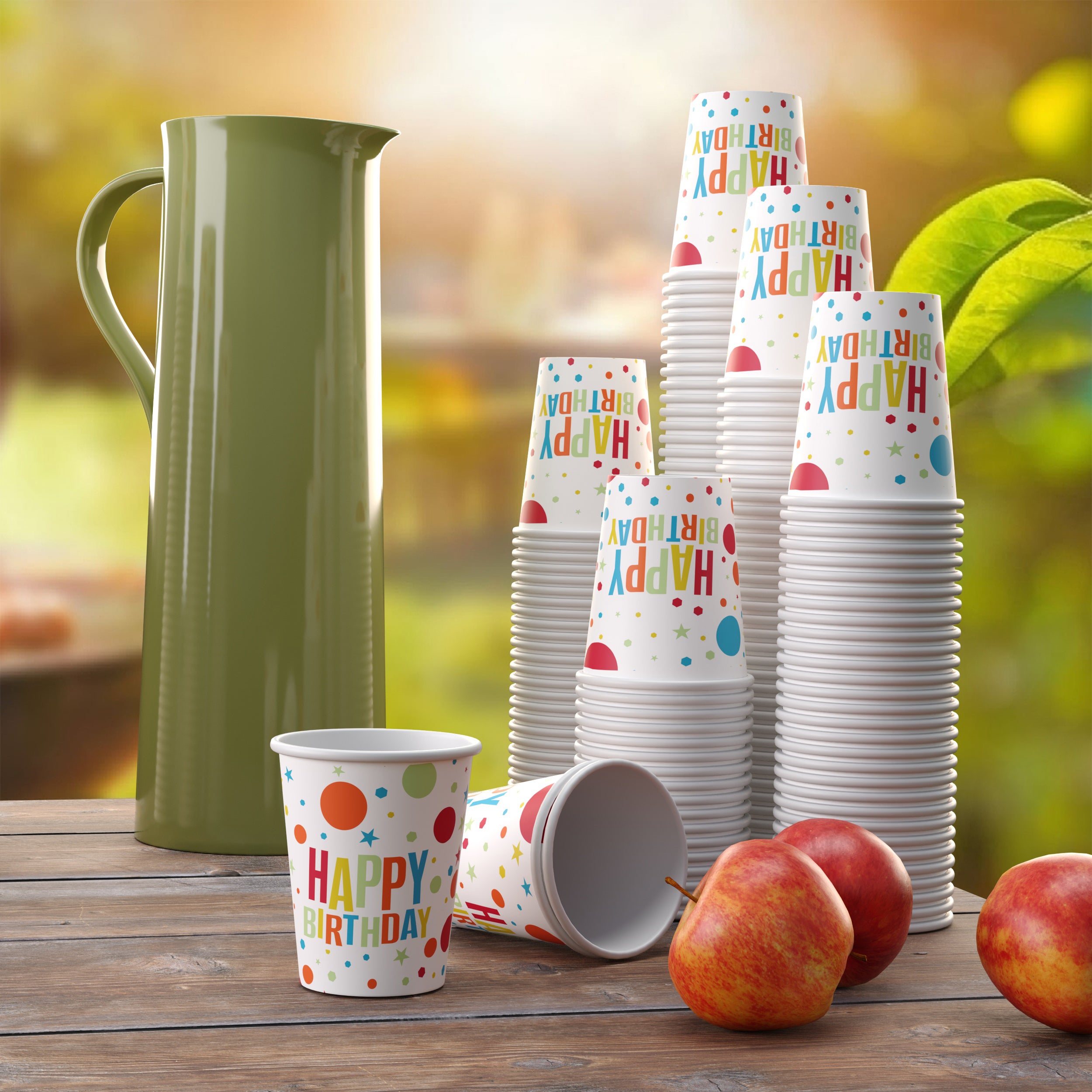 9 Oz. Birthday Print Paper Cups | 500 Count