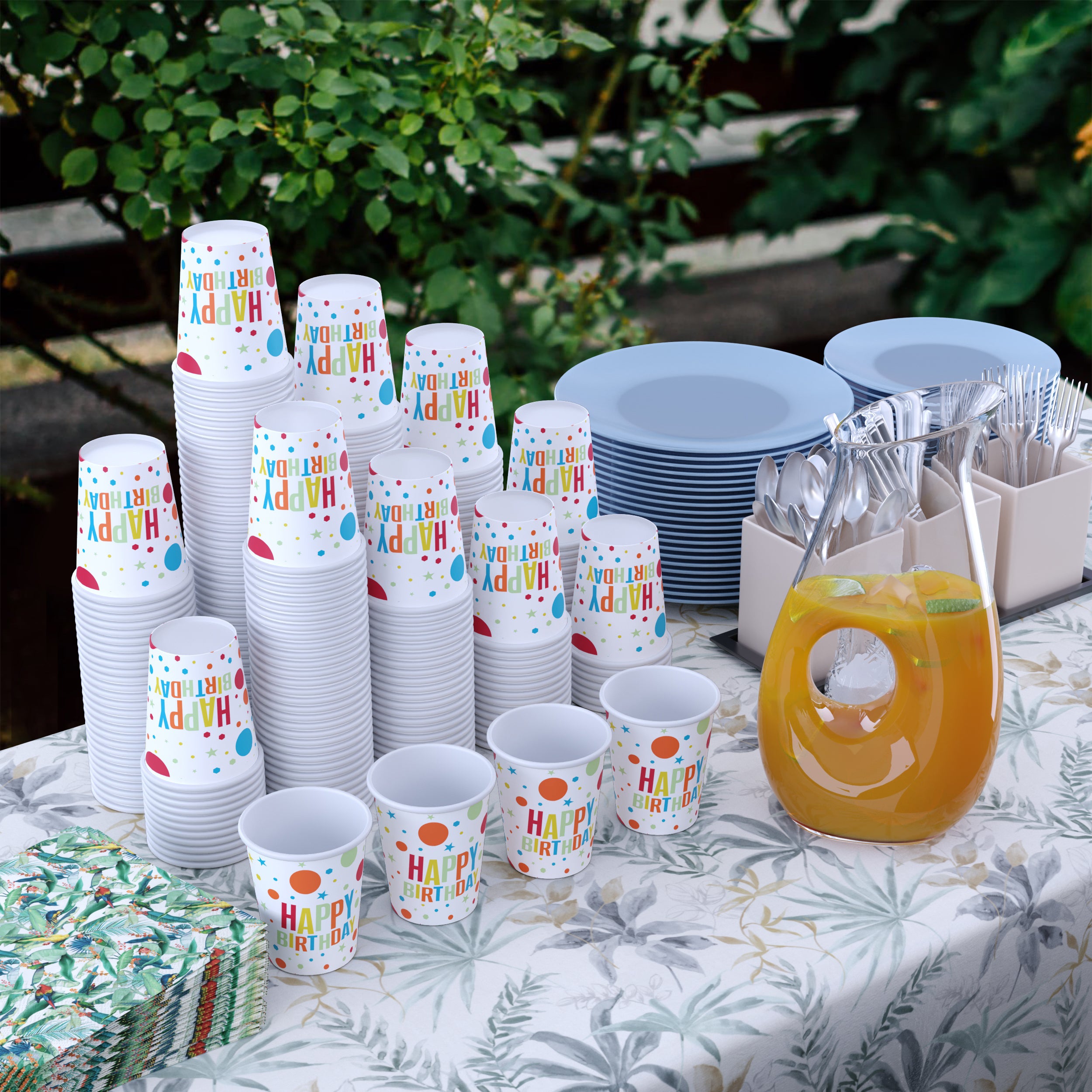 9 Oz. Birthday Print Paper Cups | 500 Count
