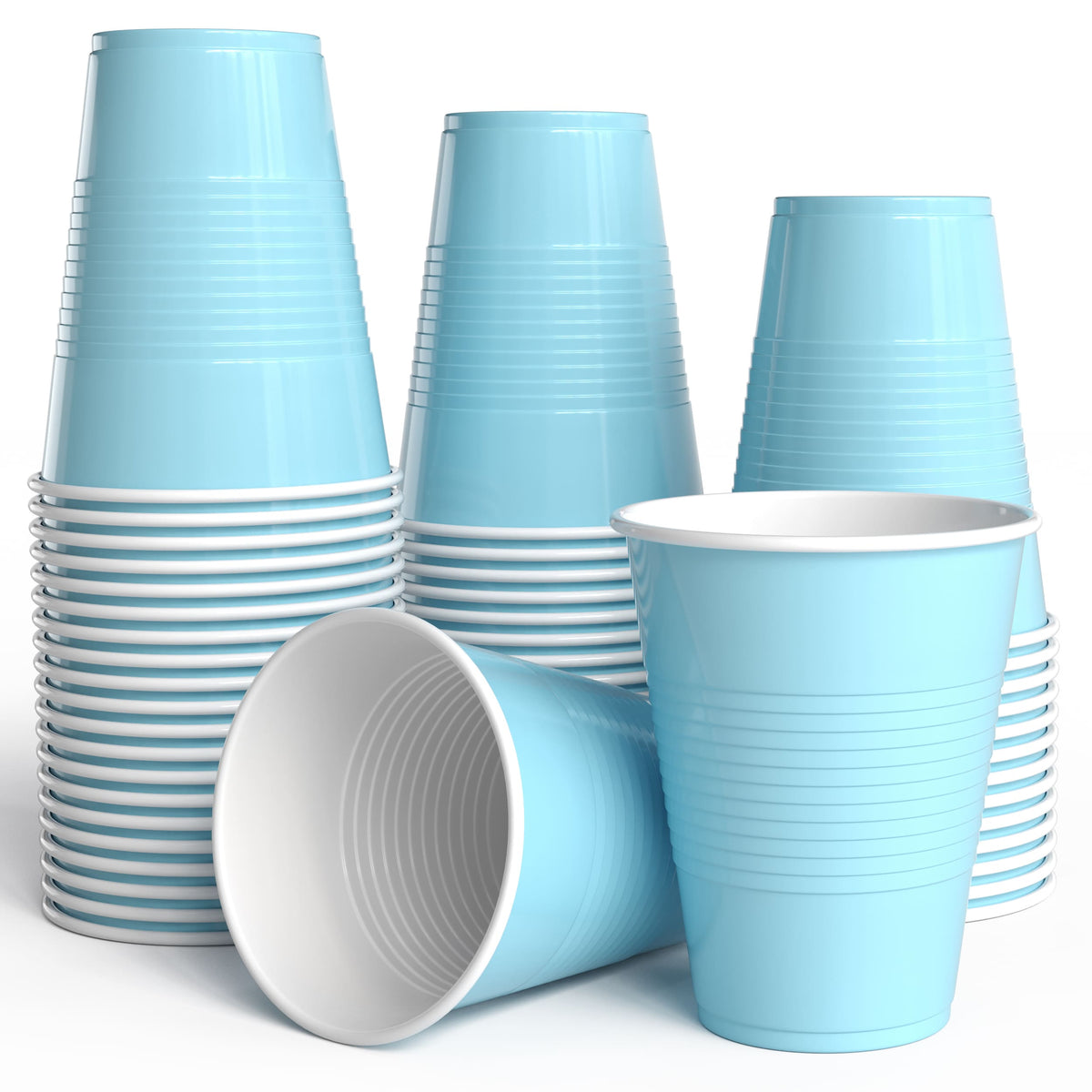 18 Oz. Light Blue Plastic Cups | 600 Count – Shluchim Supplies