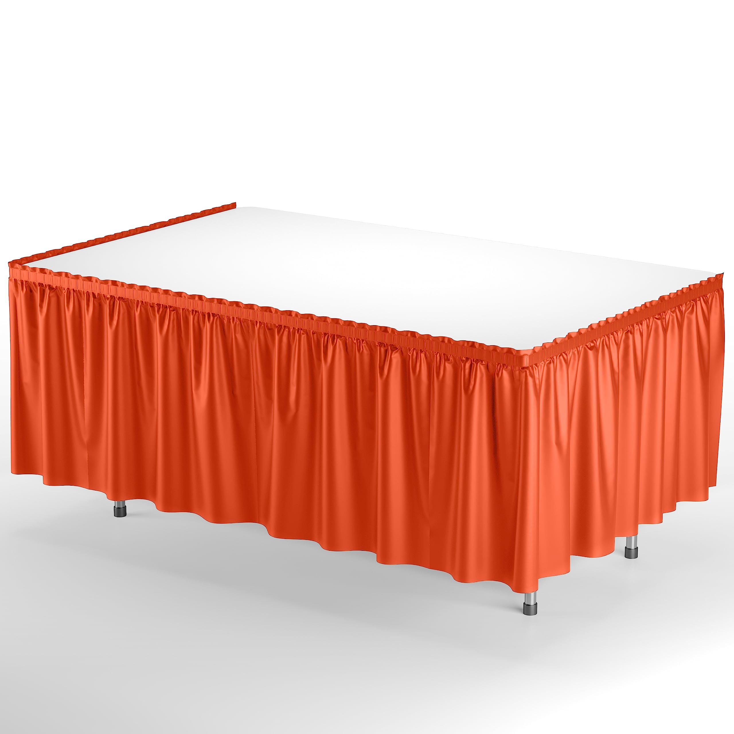 14' x 29in. Table Skirt  Orange - 48 ct.