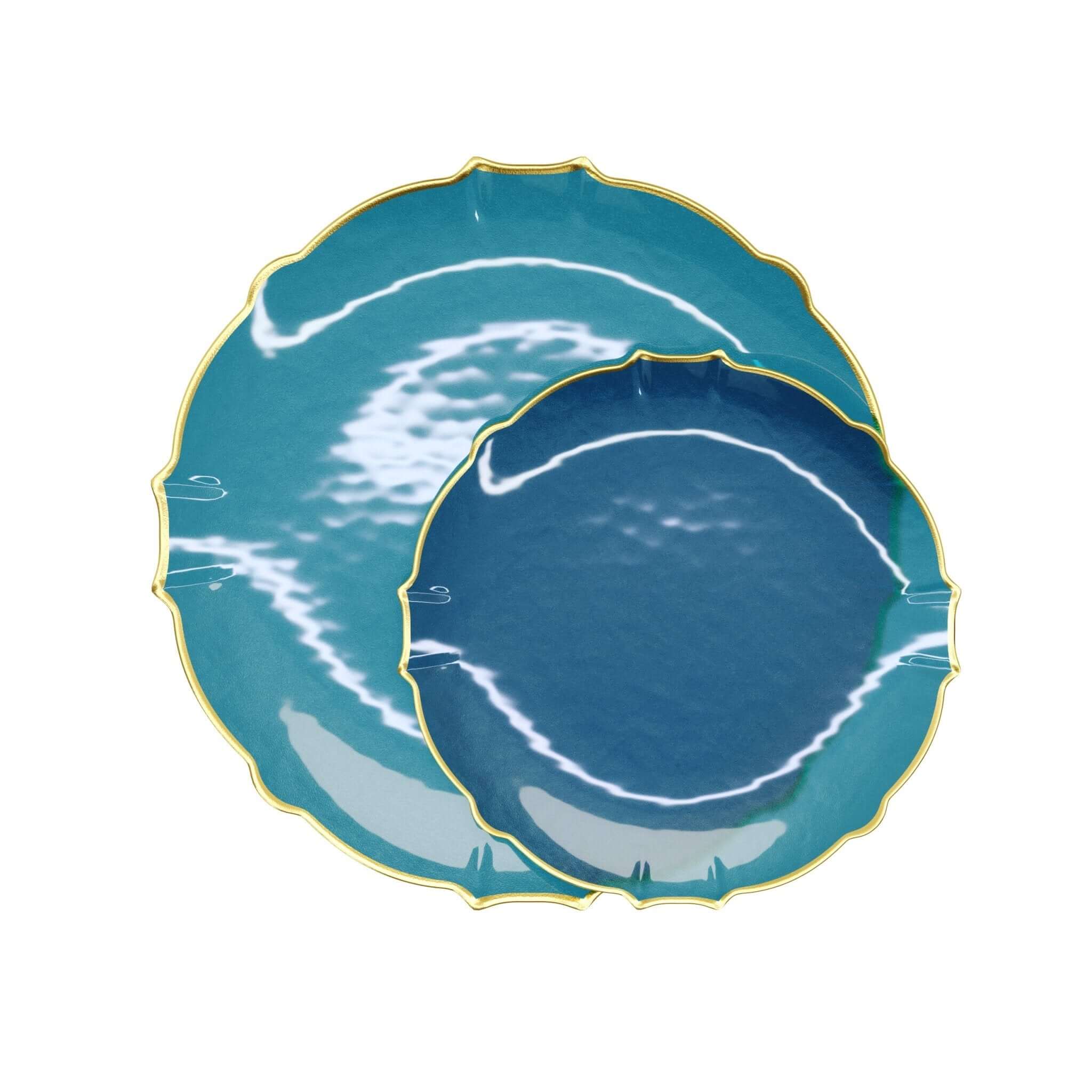140 Piece Peacock Petal Combo Set | Serves 20 Guests