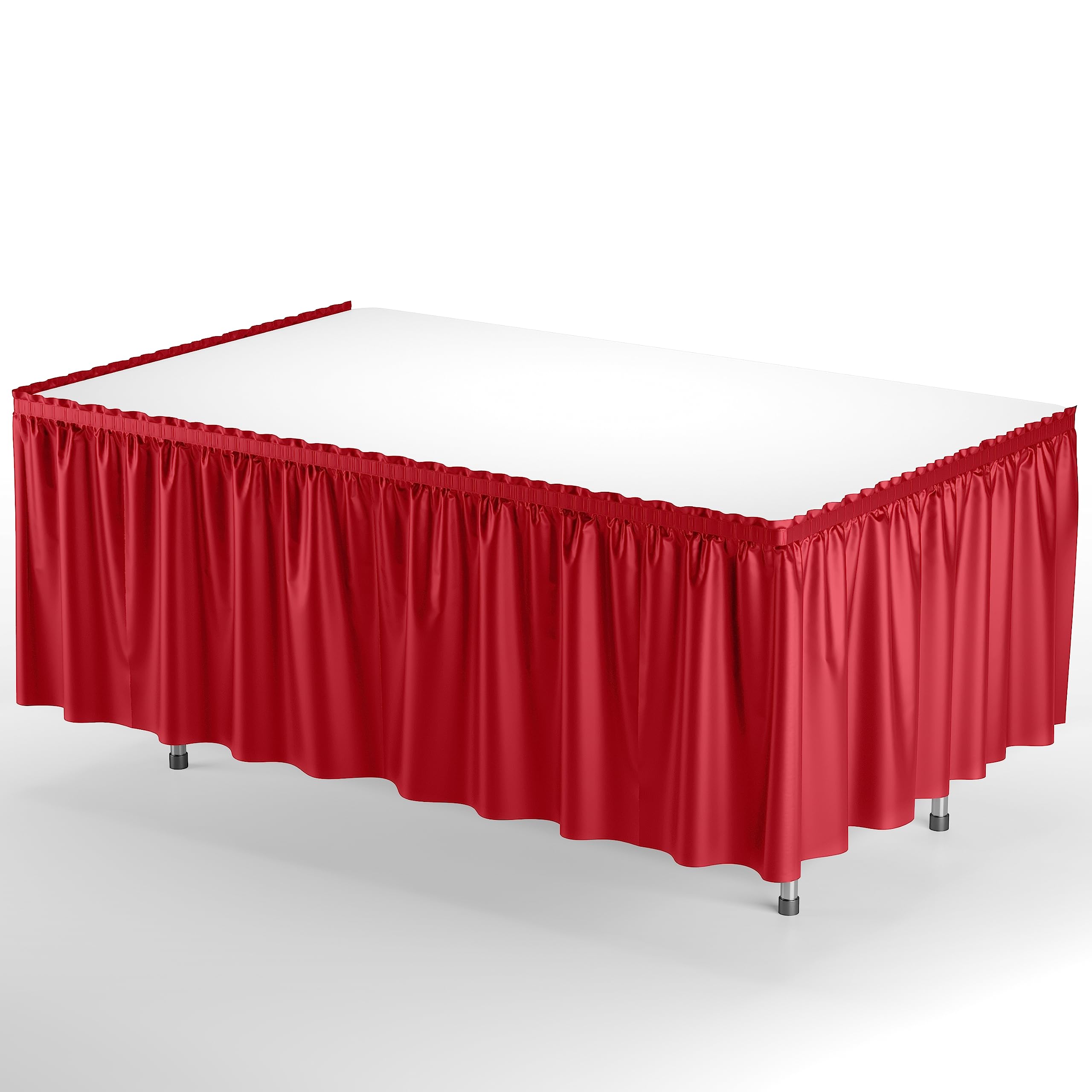14' x 29in. Table Skirt  Red - 48 ct.