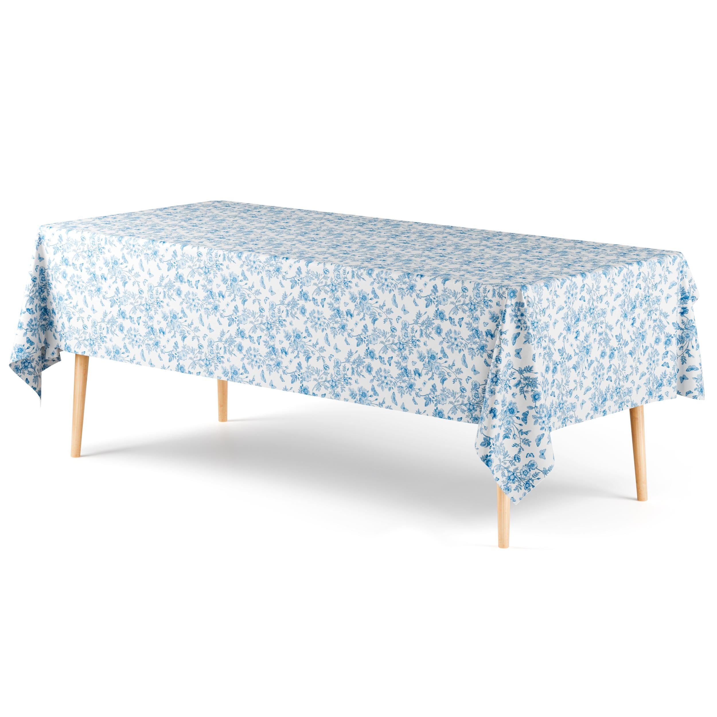 Trendables Premium Botanical Plastic Table Cover 54 In. x 108 In. | 48 Pack