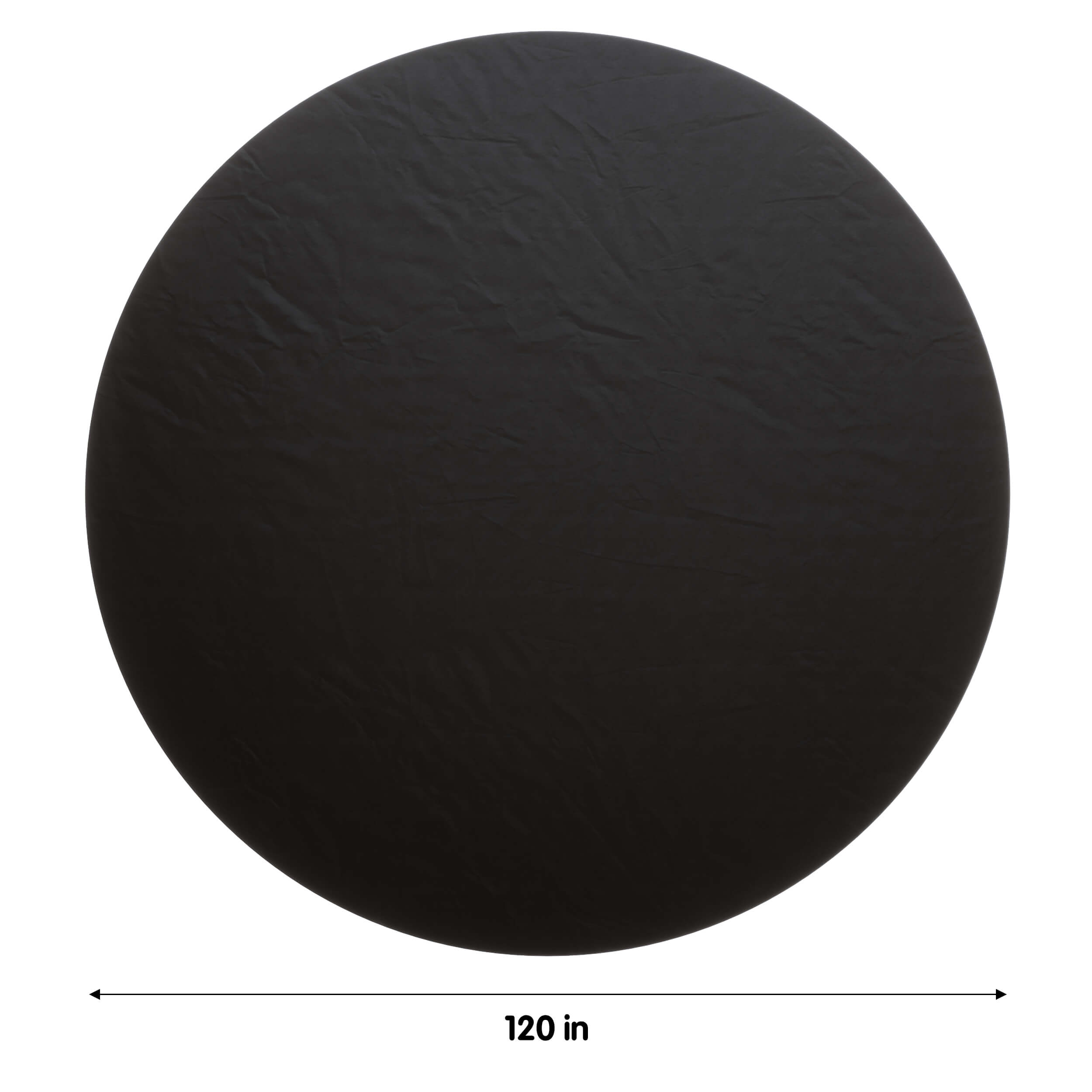 120 In. Premium Round Black Table Cover | 60 Count