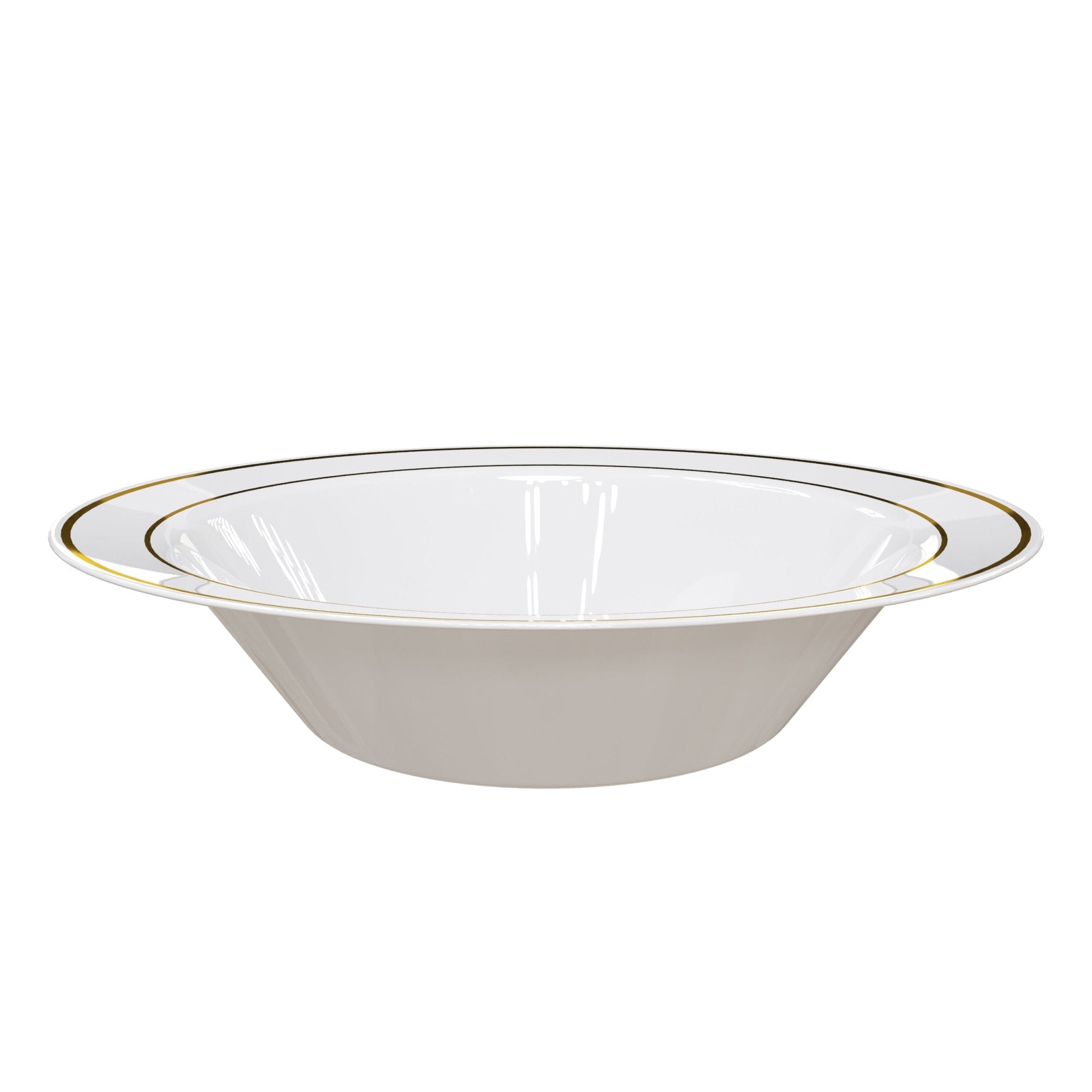 14 oz. Gold Line Design Plastic Bowls (120 Count)